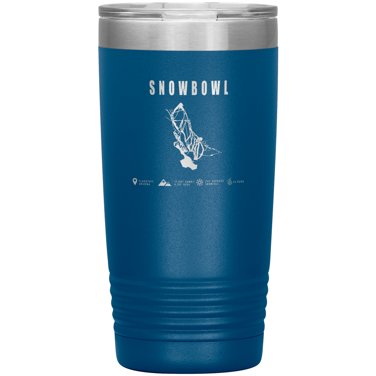 Snowbowl, Arizona Ski Trail Map 20oz Tumbler - Powderaddicts
