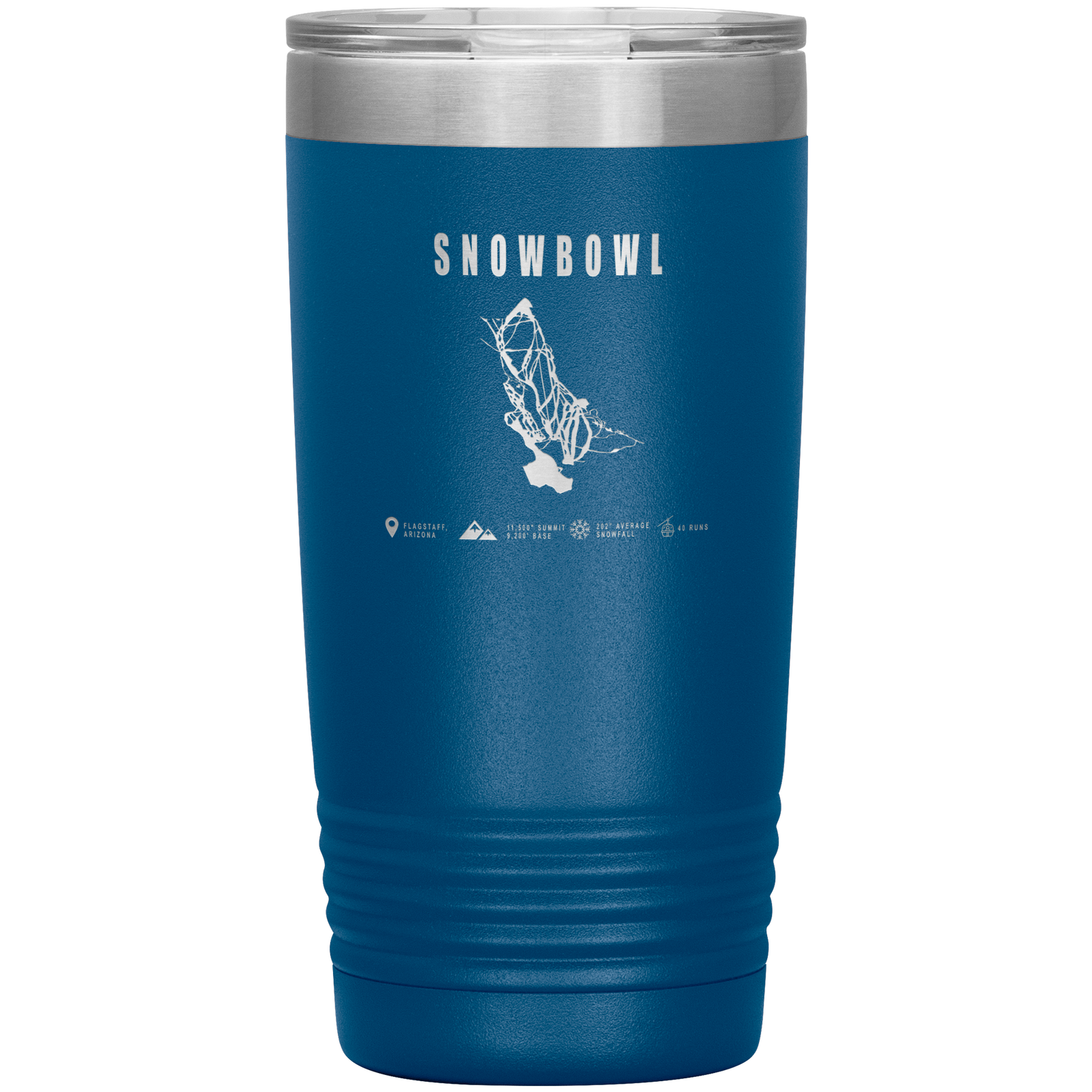 Snowbowl, Arizona Ski Trail Map 20oz Tumbler - Powderaddicts