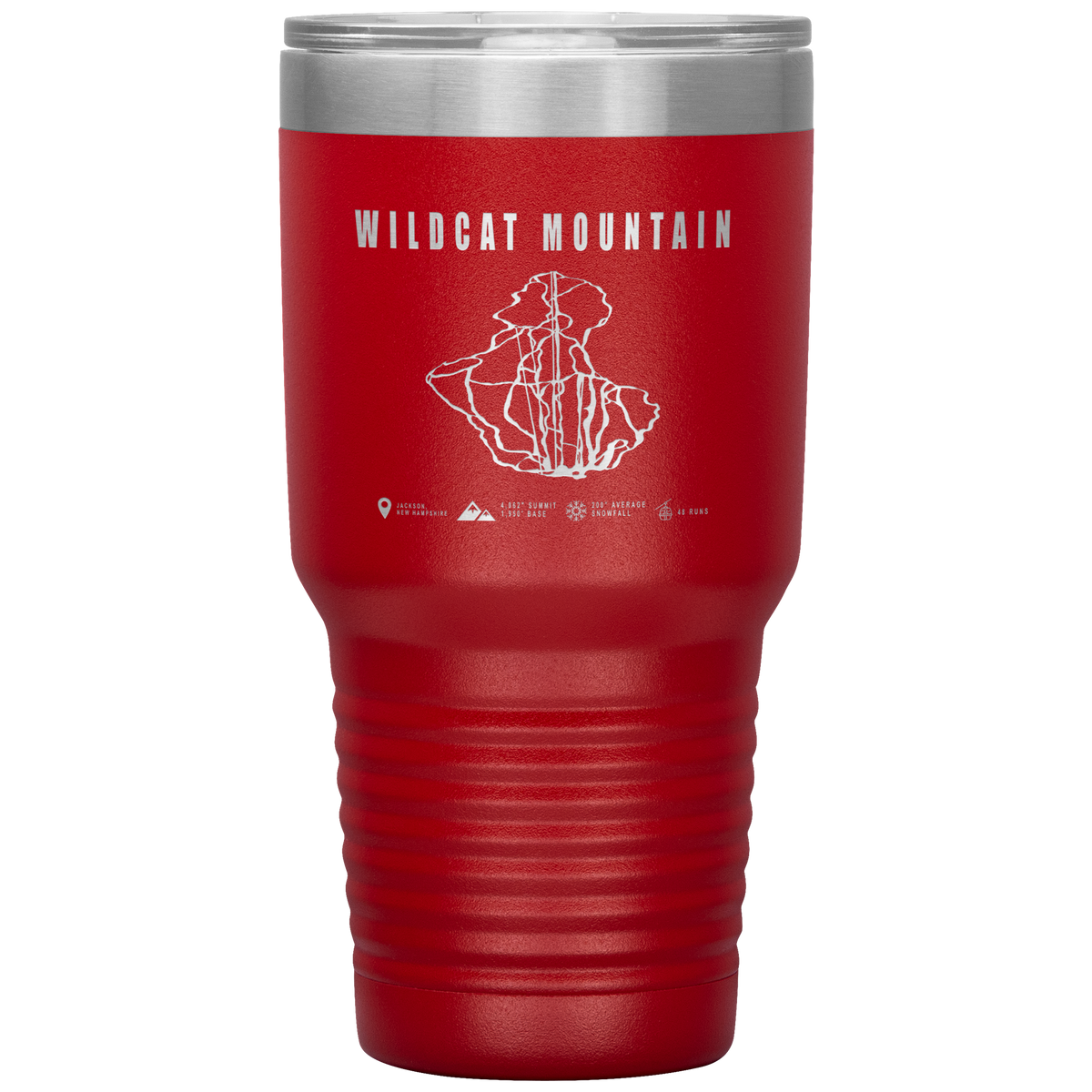 Wildcat Mountain, New Hampshire Ski Trail Map 30oz Tumbler - Powderaddicts