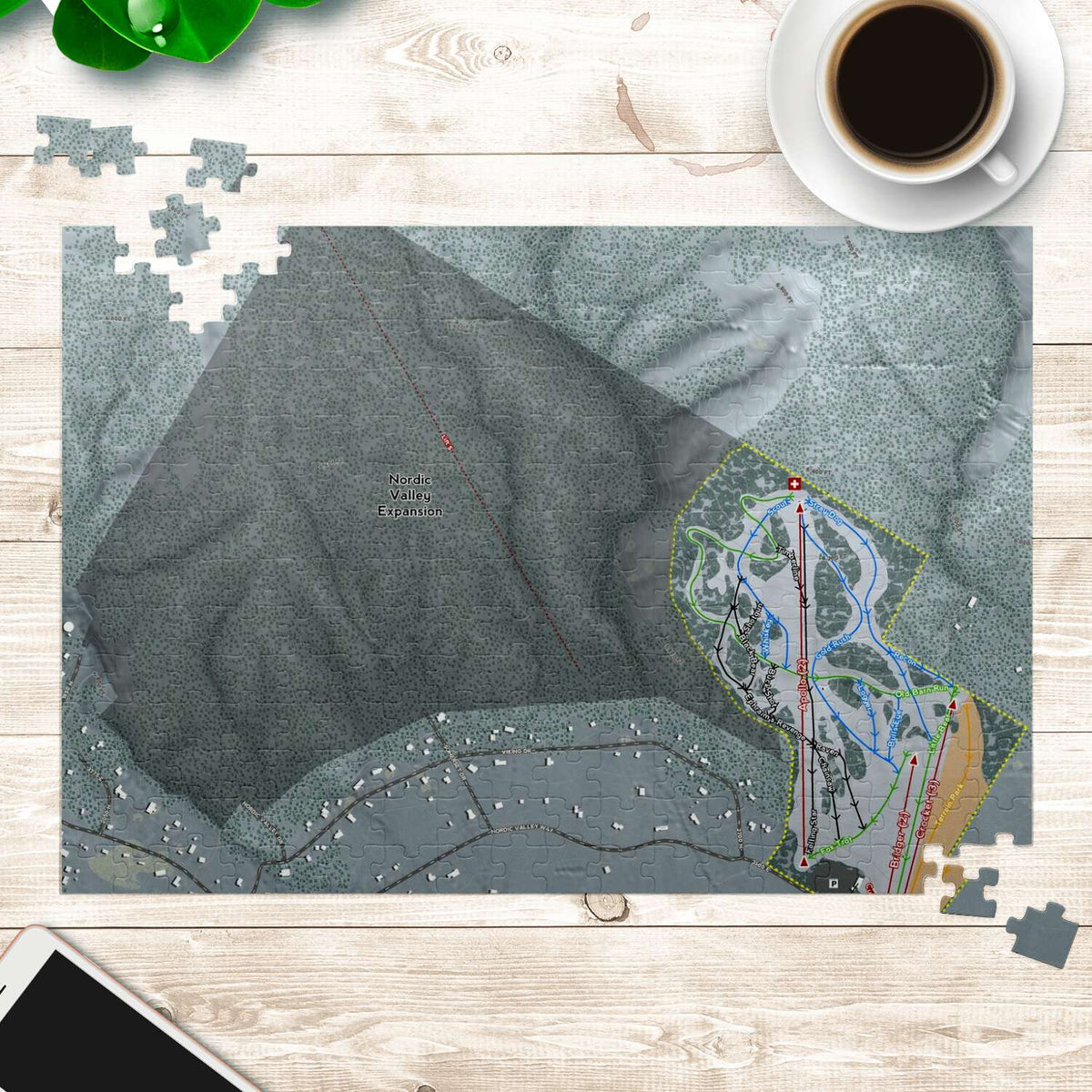 Nordic Valley, Utah Ski Trail Map puzzle - Powderaddicts