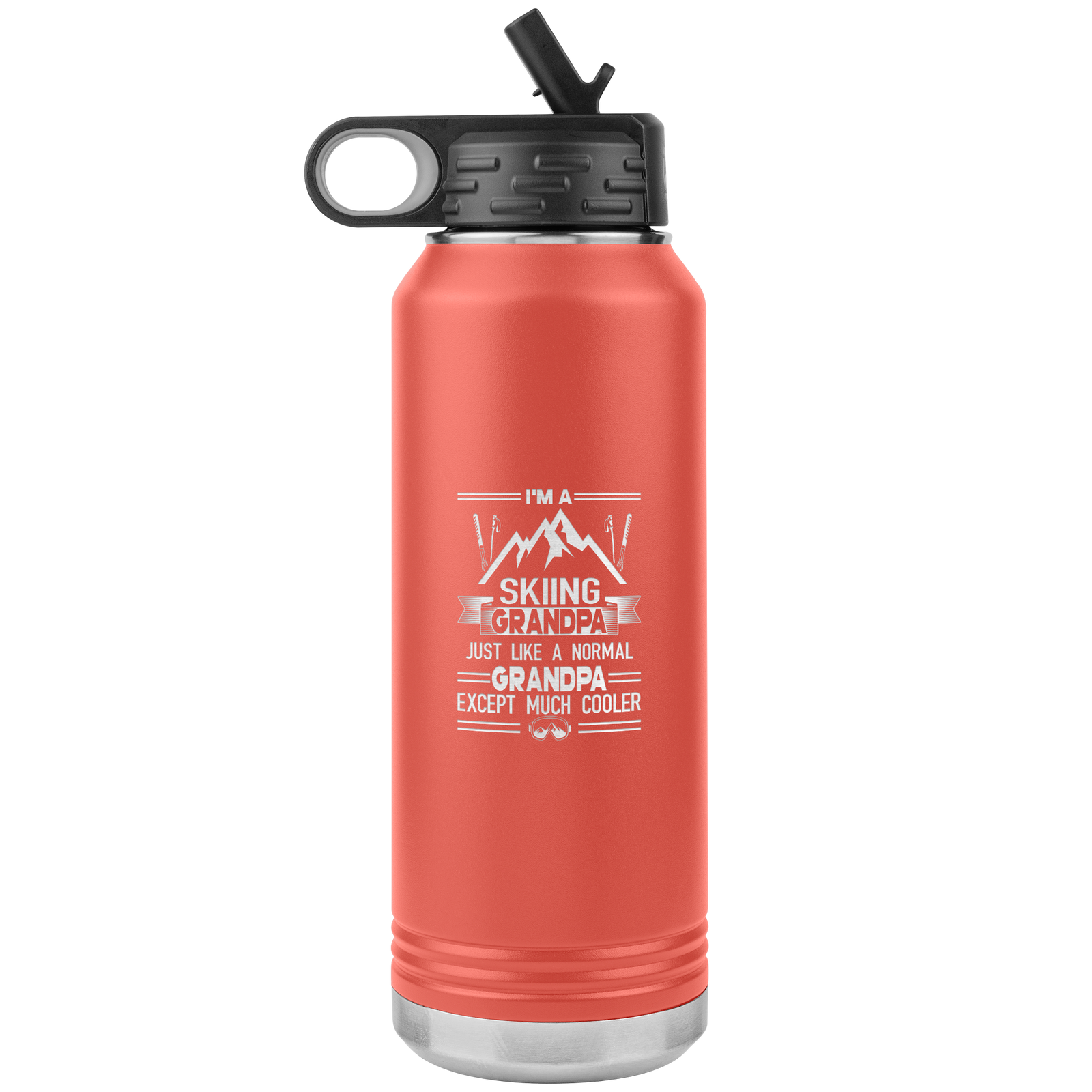 I'm A Skiing Mom 32oz Water Bottle Tumbler - Powderaddicts