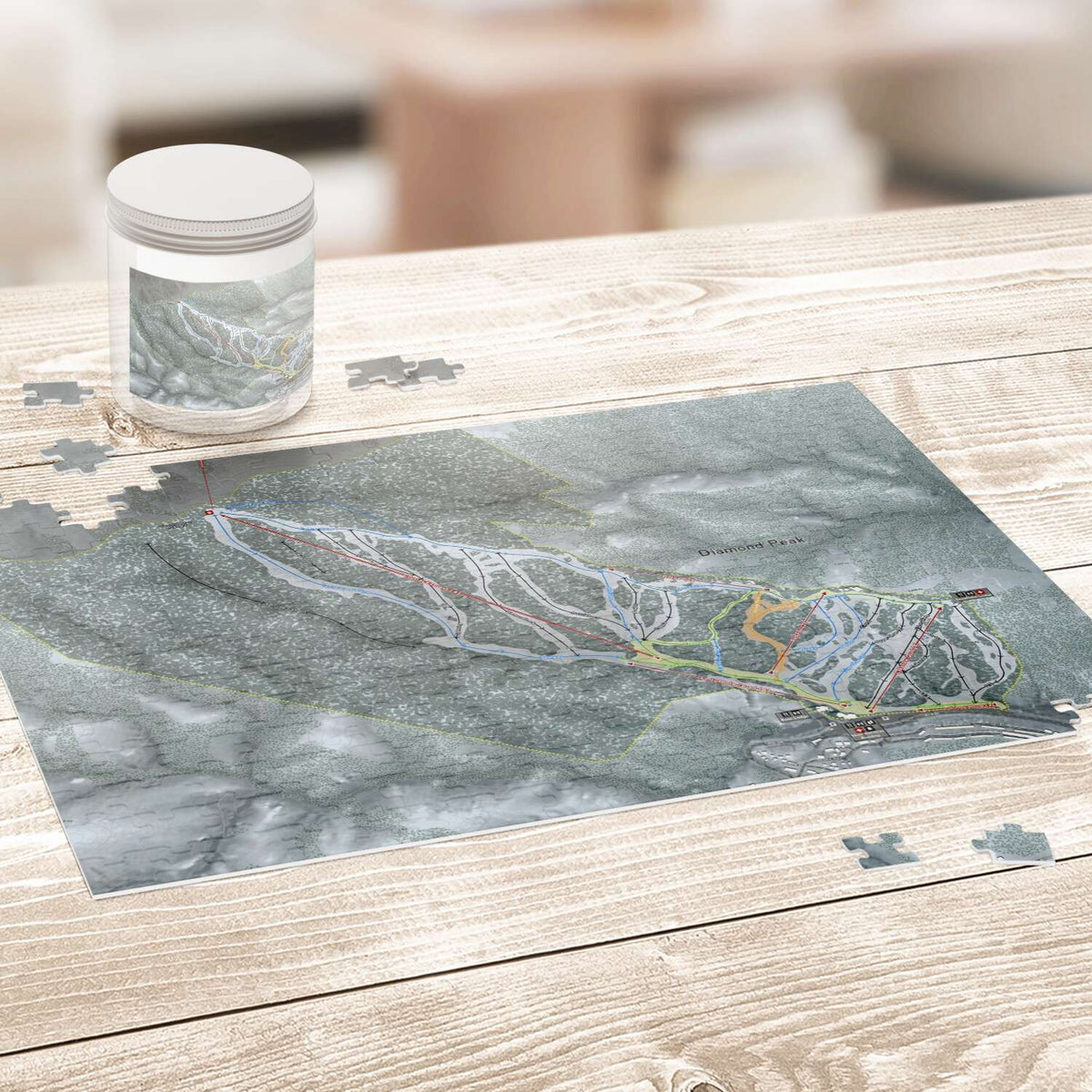 Diamond Peak Nevada Ski Trail Map Puzzle - Powderaddicts