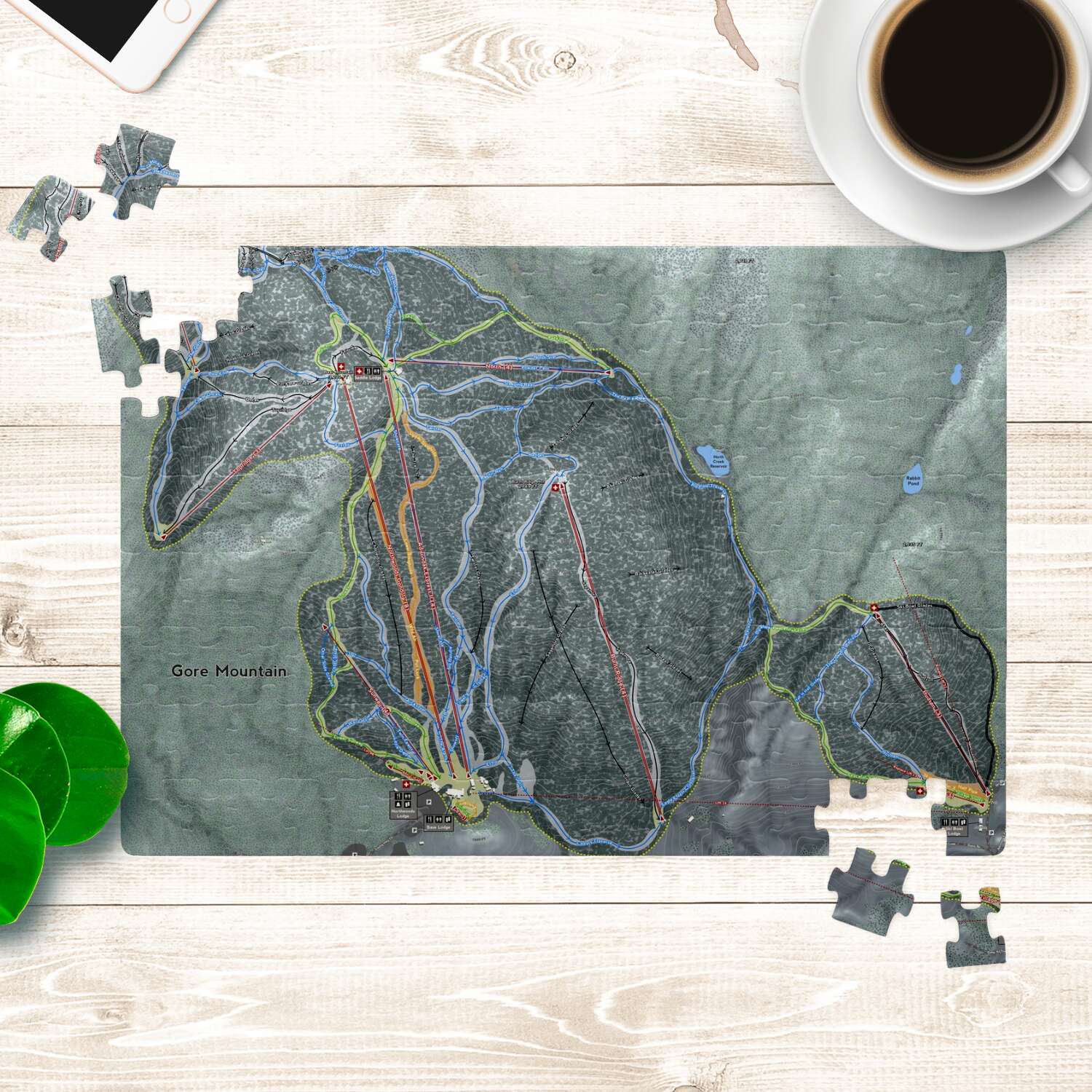 Gore Mountain New York Ski Trail Map Puzzles - Powderaddicts