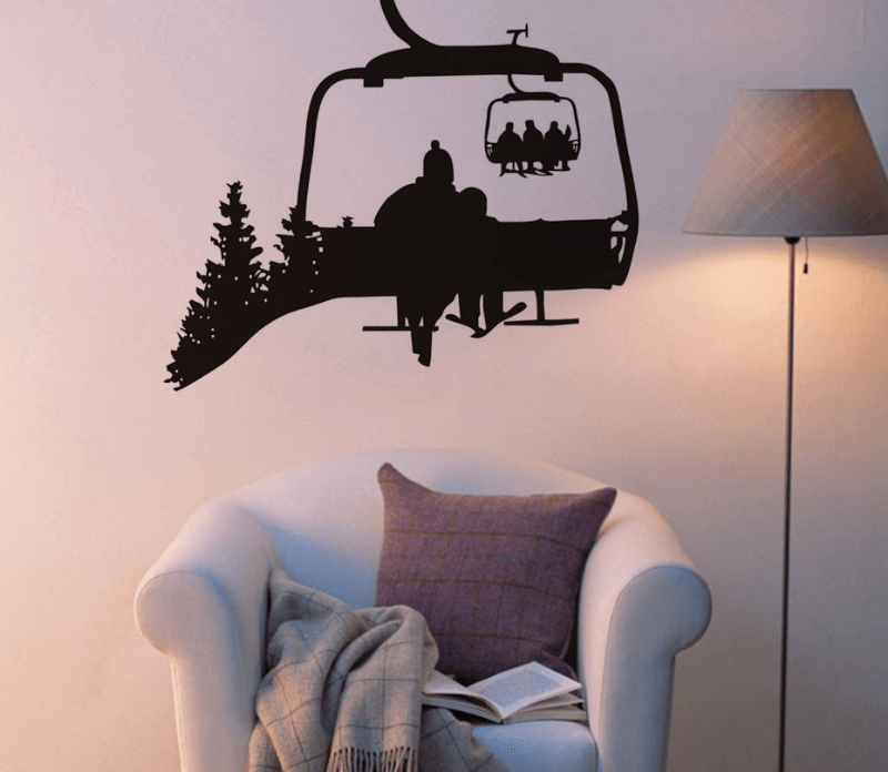 Chairlift Life Wall Decal - Powderaddicts