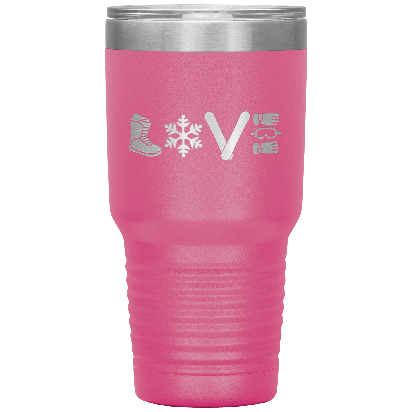Love Snowboard Symbols 30oz Tumbler - Powderaddicts