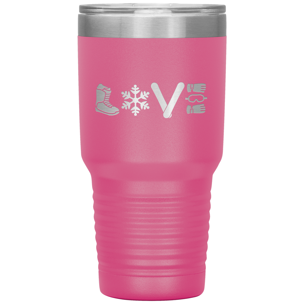 Love Snowboard Symbols 30oz Tumbler - Powderaddicts