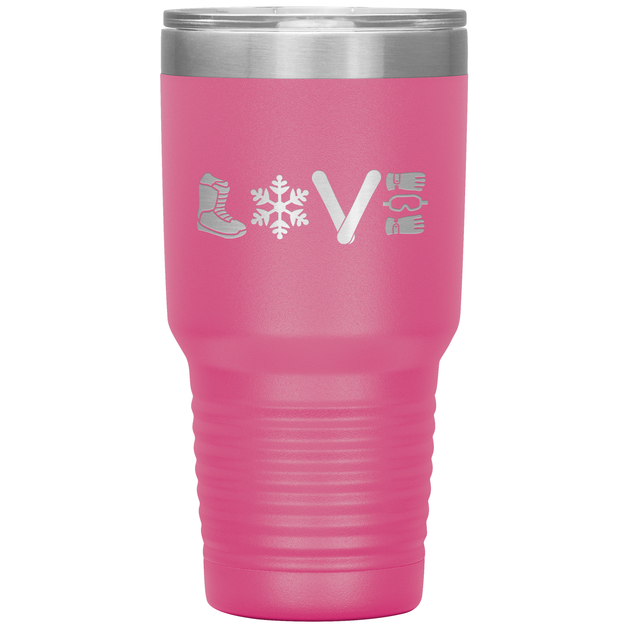 Love Snowboard Symbols 30oz Tumbler - Powderaddicts