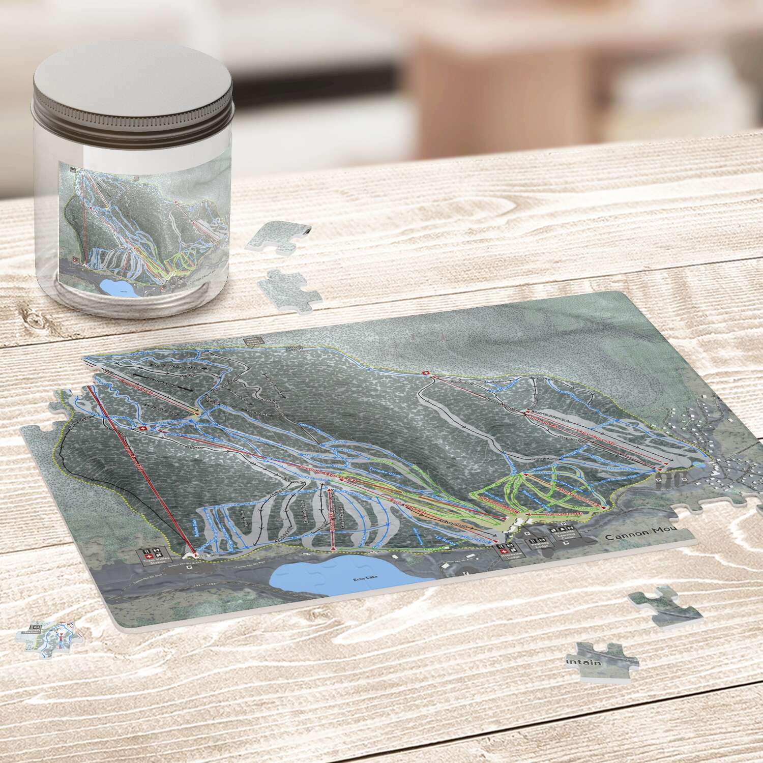 Cannon Mountain New Hampshire Ski Trail Map Puzzles - Powderaddicts