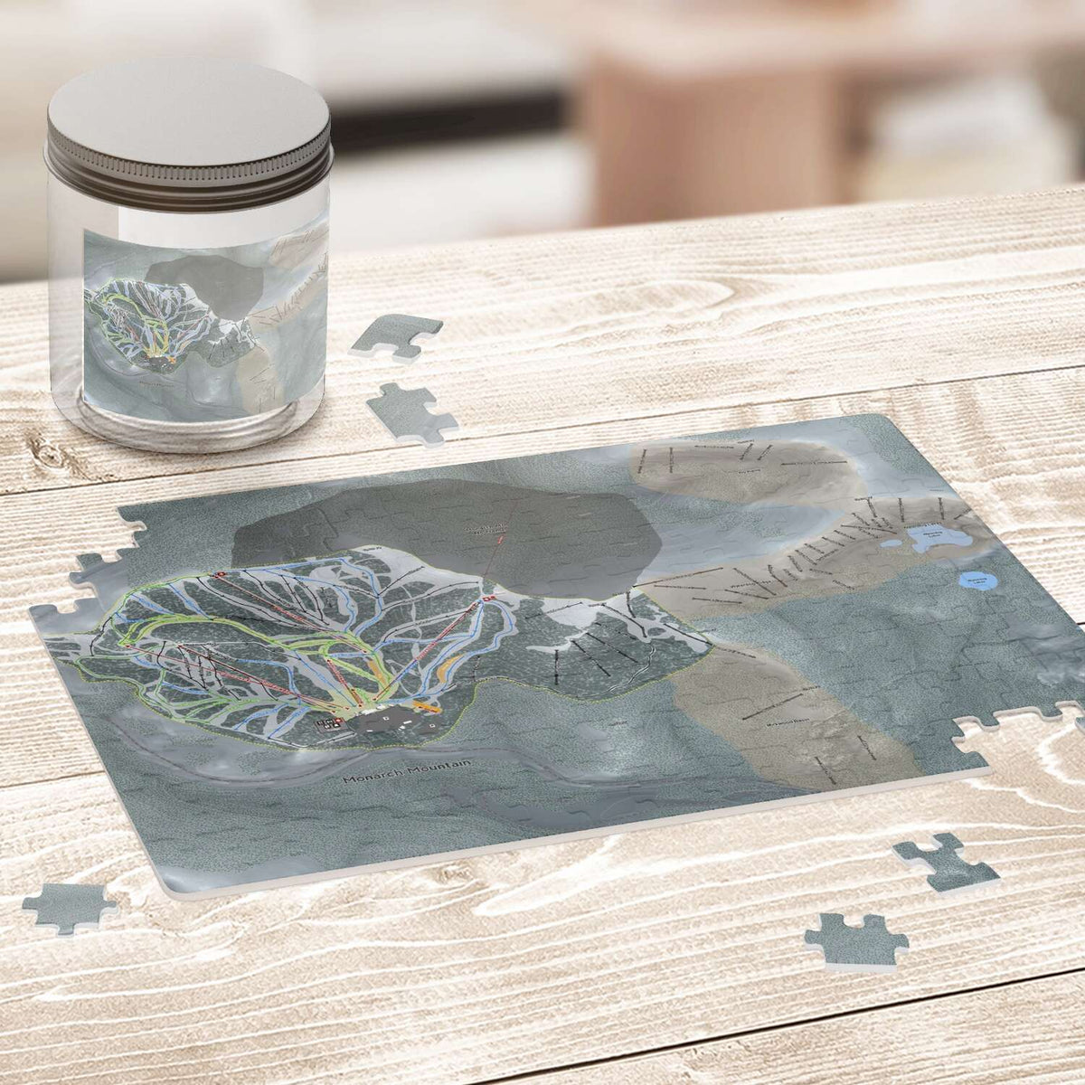 Monarch Mountain, Colorado Ski Trail Map Puzzles - Powderaddicts