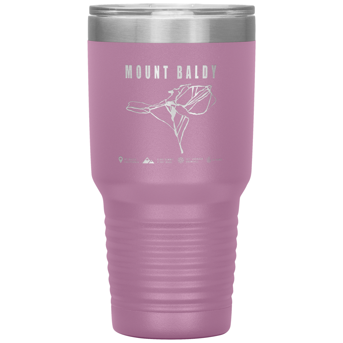 Mount Baldy, California Ski Trail Map 30oz Tumbler - Powderaddicts