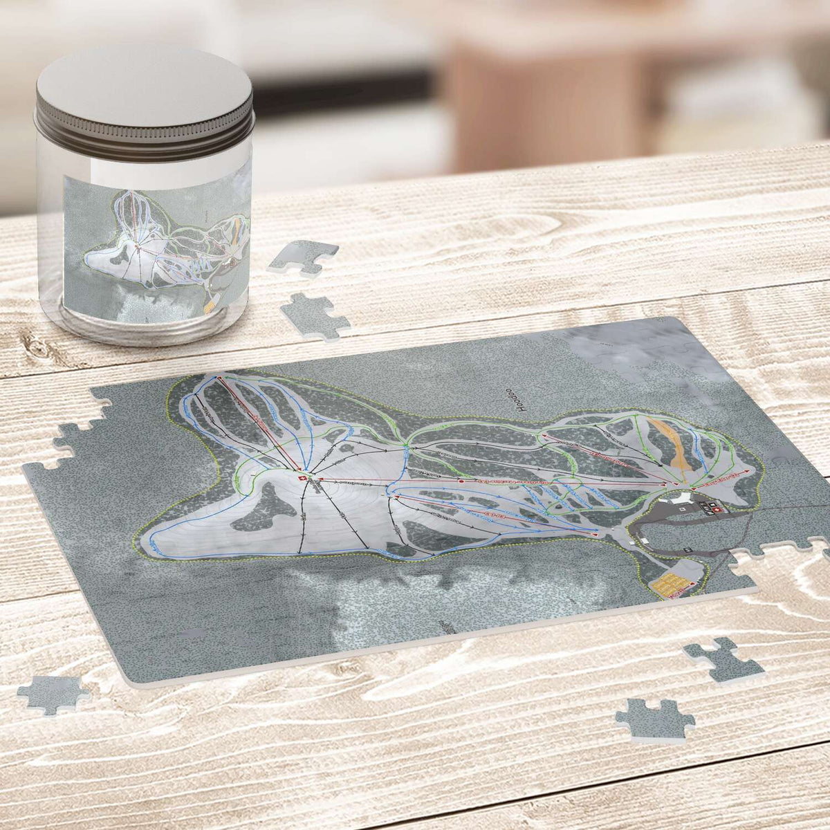 Hoodoo, Oregon Ski Trail Map Puzzle - Powderaddicts