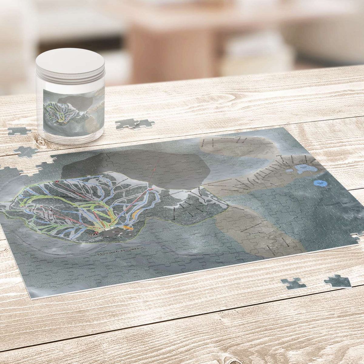 Monarch Mountain, Colorado Ski Trail Map Puzzles - Powderaddicts