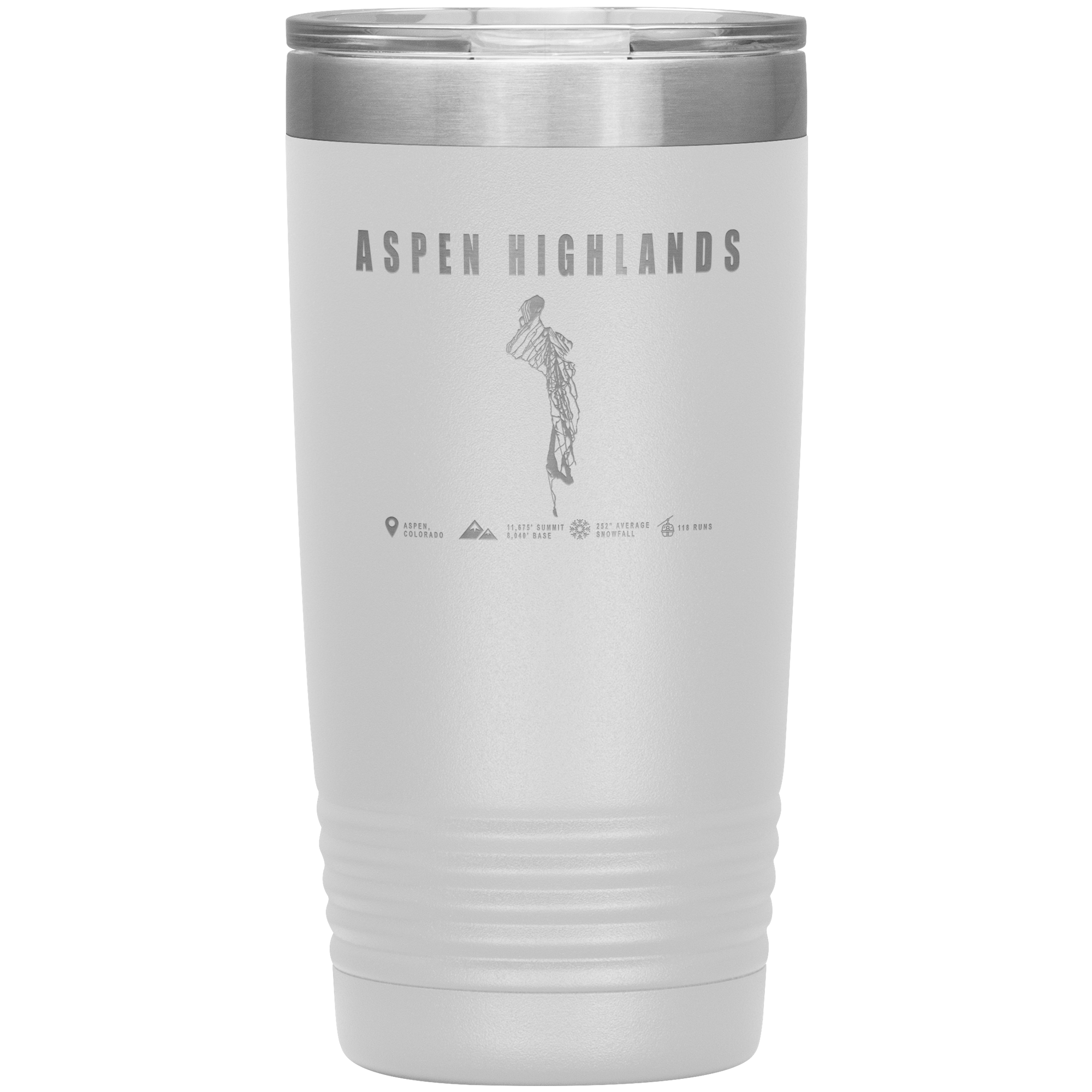 Aspen Highlands, Colorado Ski Resort 20oz Tumbler - Powderaddicts