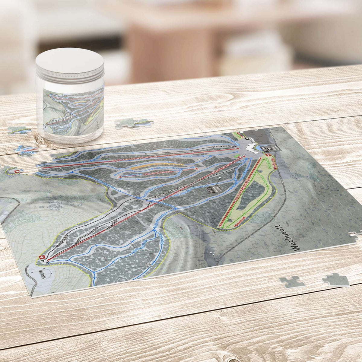 Wachusett, Massachusetts Ski Trail Map Puzzle - Powderaddicts