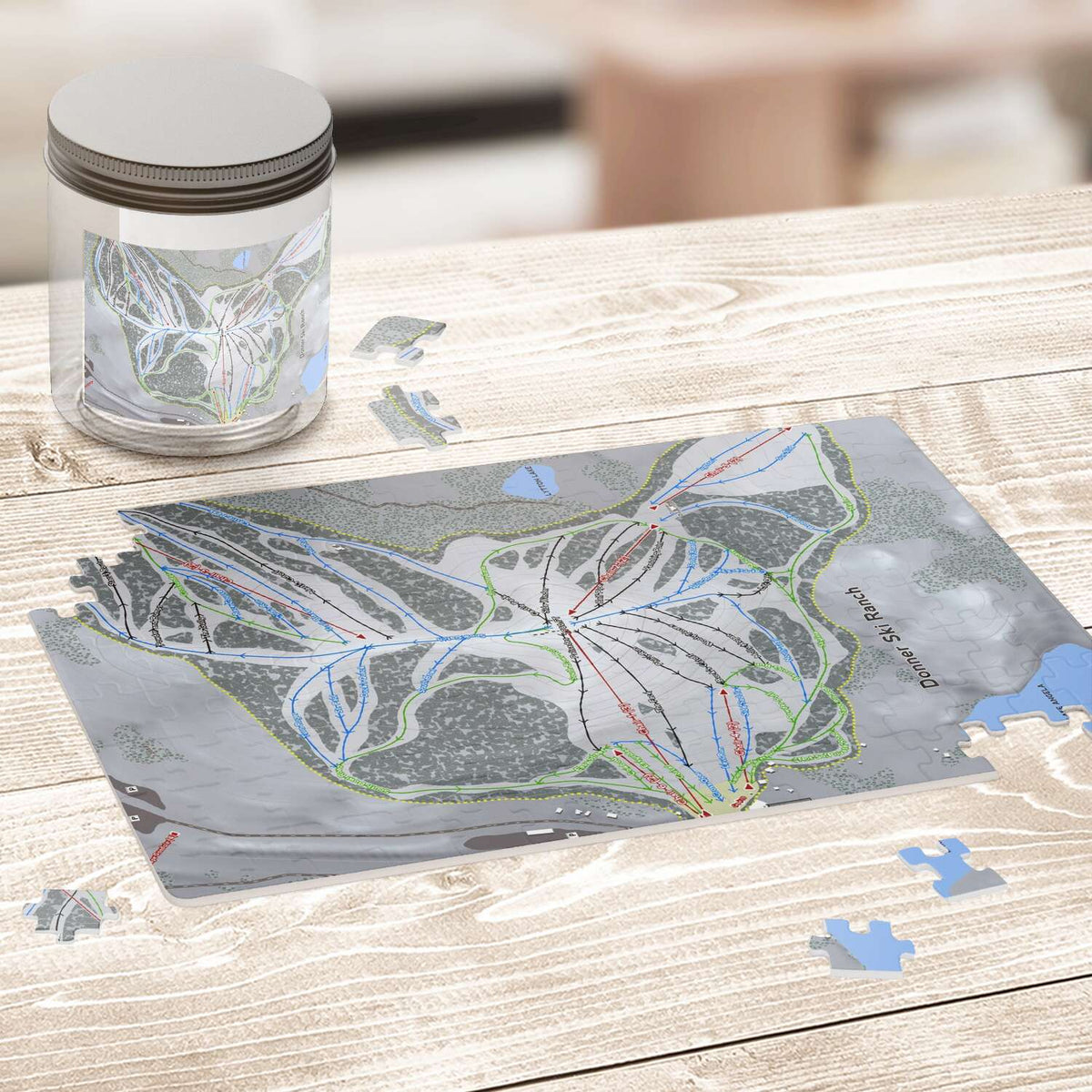 Donner Ski Ranch, California Ski Trail Map Puzzle - Powderaddicts