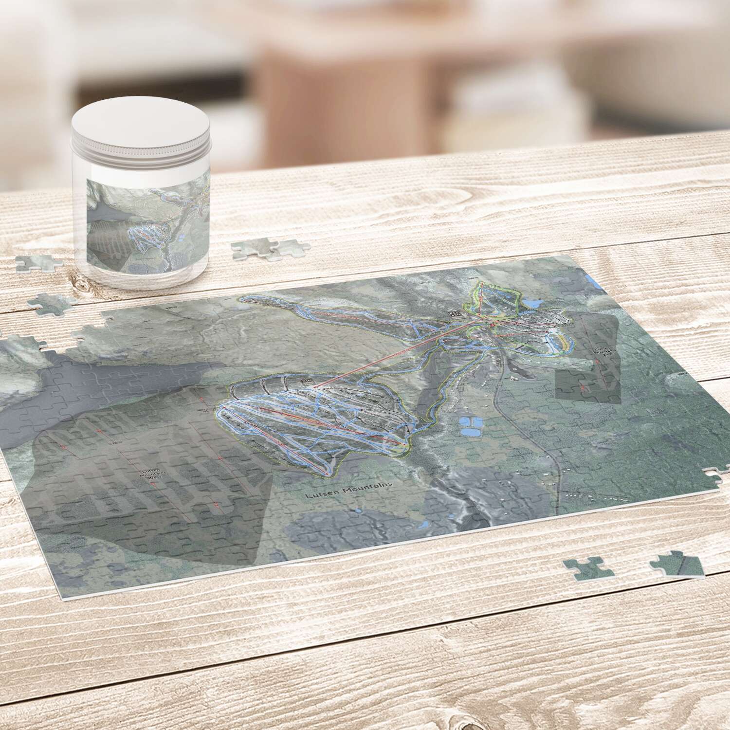 Lutsen Mountains Minnesota Ski Trail Map Puzzles - Powderaddicts