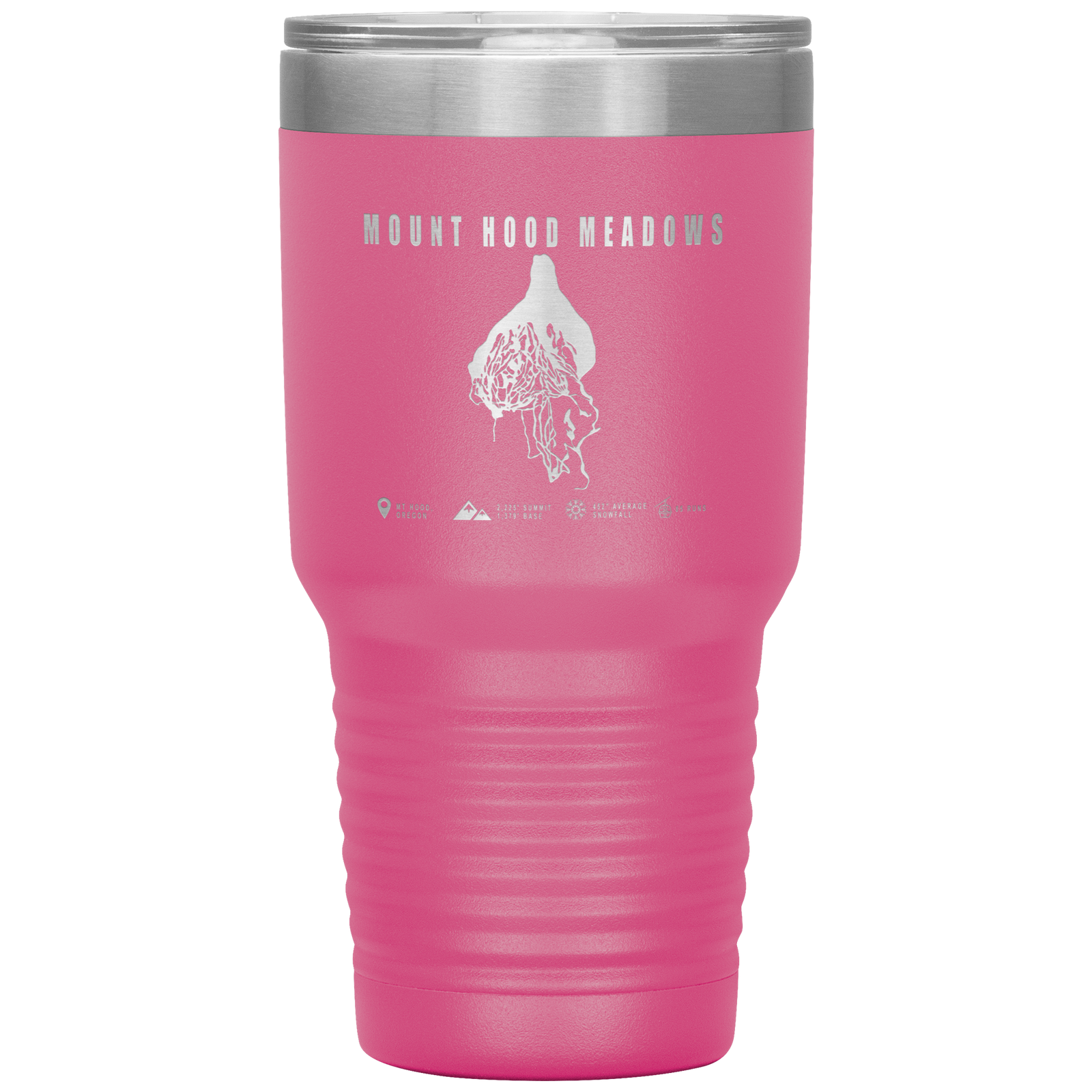 Mount Hood Meadows, Oregon Ski Trail Map 30oz Tumbler - Powderaddicts