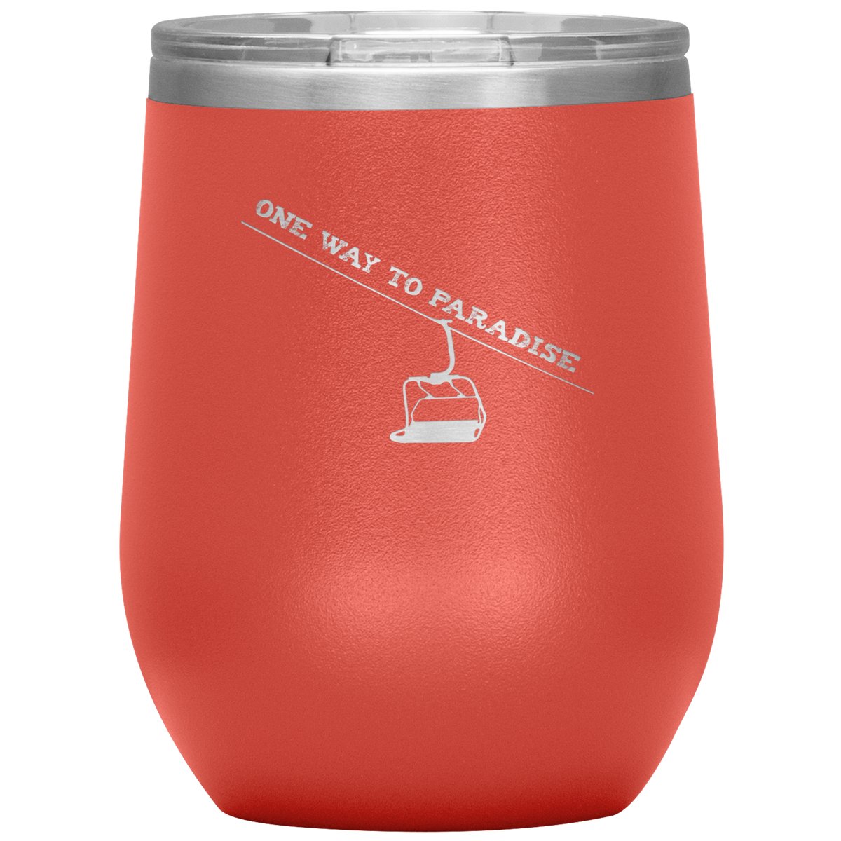 One Way To Paradise Wine 12oz Tumbler - Powderaddicts