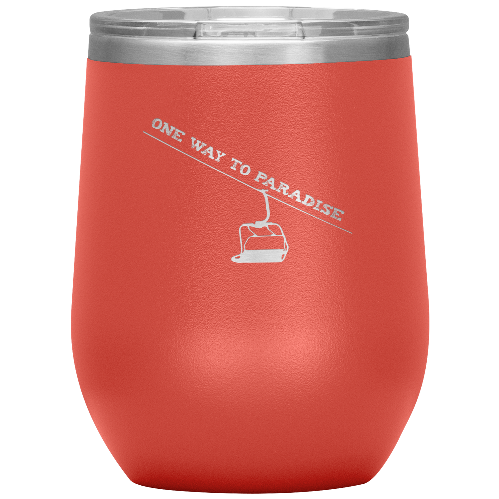 One Way To Paradise Wine 12oz Tumbler - Powderaddicts