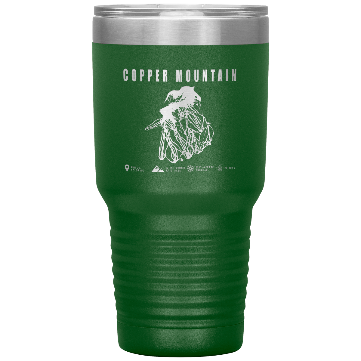 Copper Mountain Colorado Ski Trail Map 30oz Tumbler - Powderaddicts