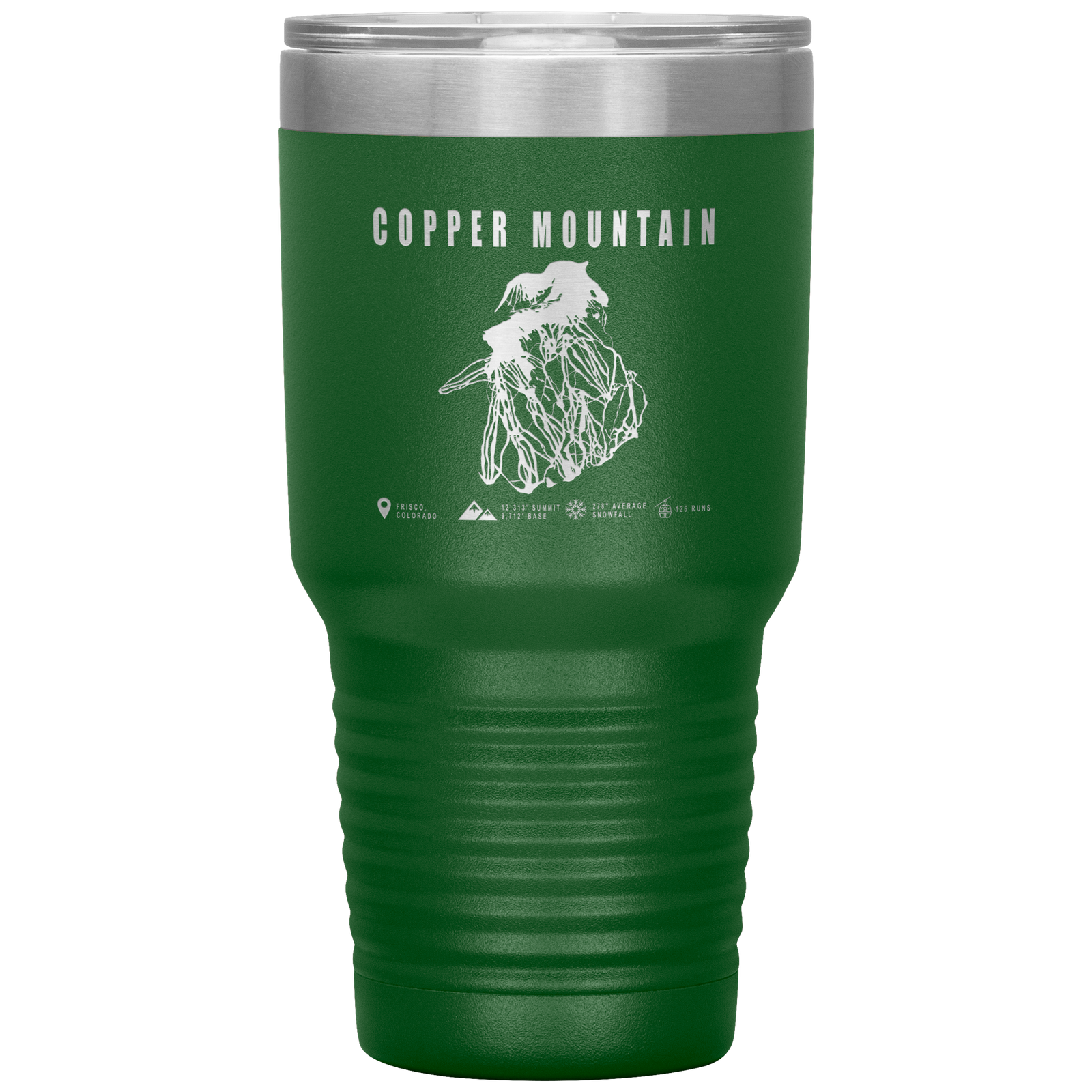 Copper Mountain Colorado Ski Trail Map 30oz Tumbler - Powderaddicts