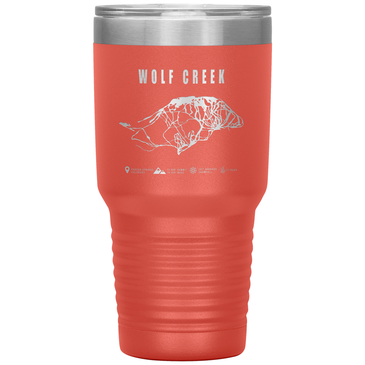 Wolf Creek Colorado Ski Trail Map 30oz Tumbler - Powderaddicts