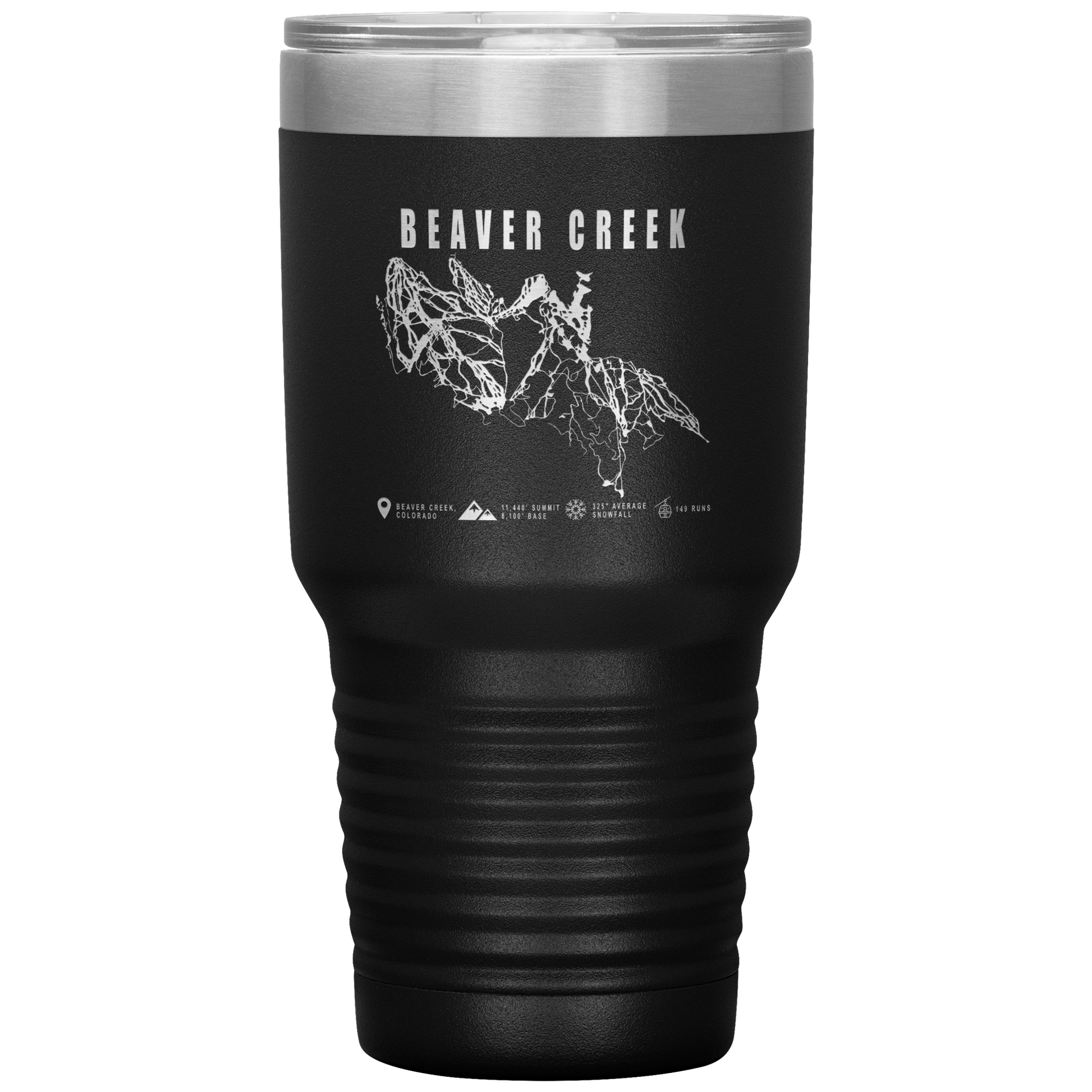 Beaver Creek Colorado Ski Trail Map 30oz Tumbler - Powderaddicts