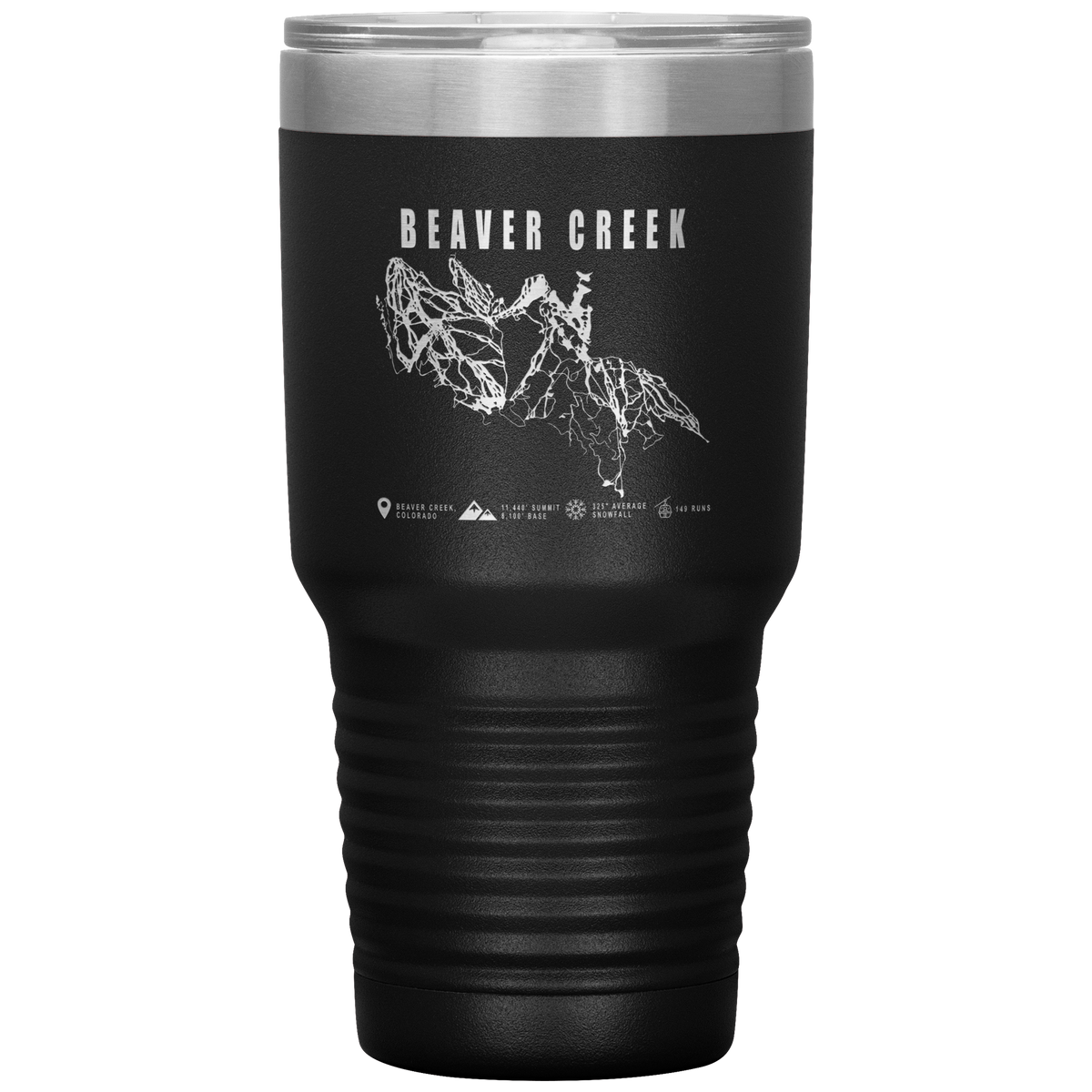 Beaver Creek Colorado Ski Trail Map 30oz Tumbler - Powderaddicts