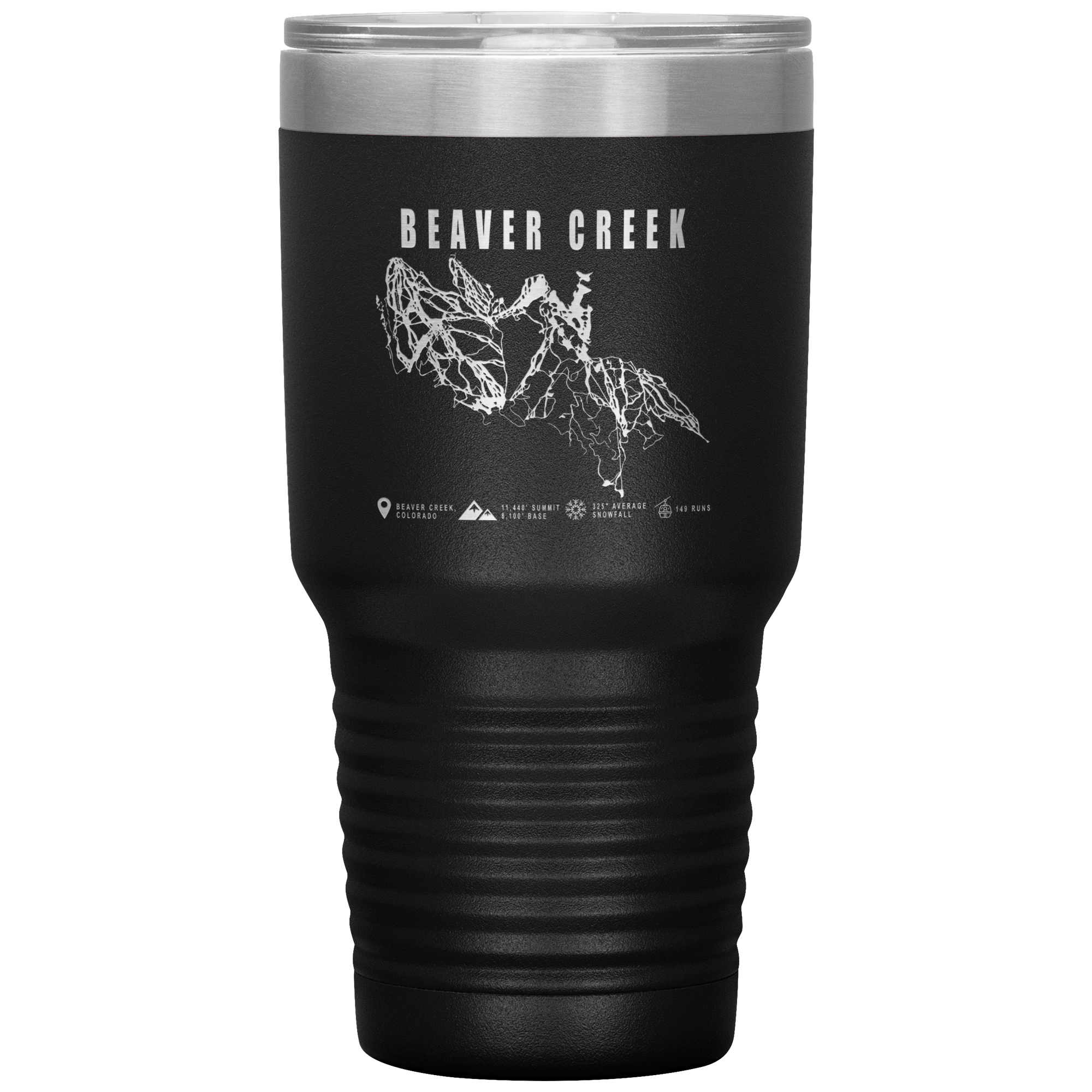 Beaver Creek Colorado Ski Trail Map 30oz Tumbler - Powderaddicts