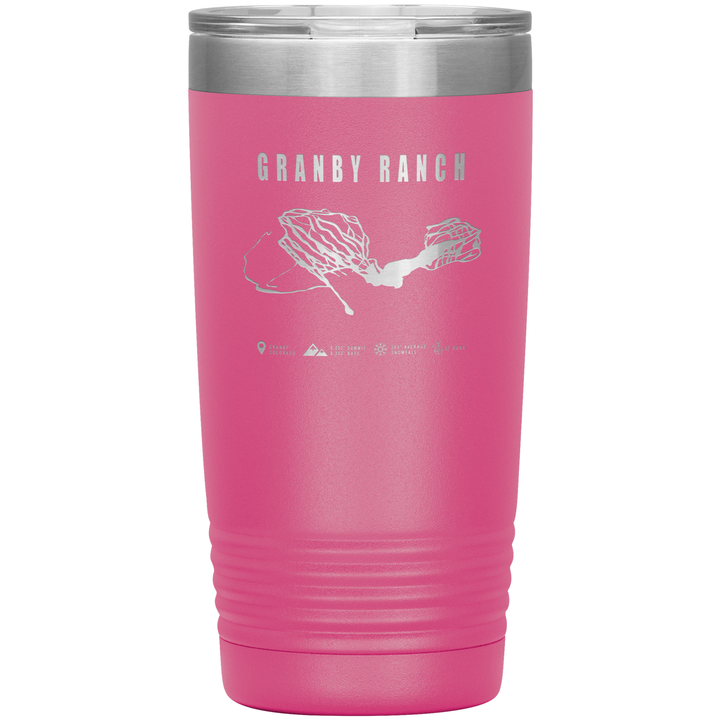 Granby Ranch Colorado Ski Trail Map 20oz Tumbler - Powderaddicts