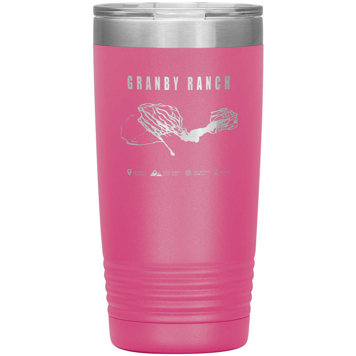 Granby Ranch Colorado Ski Trail Map 20oz Tumbler - Powderaddicts
