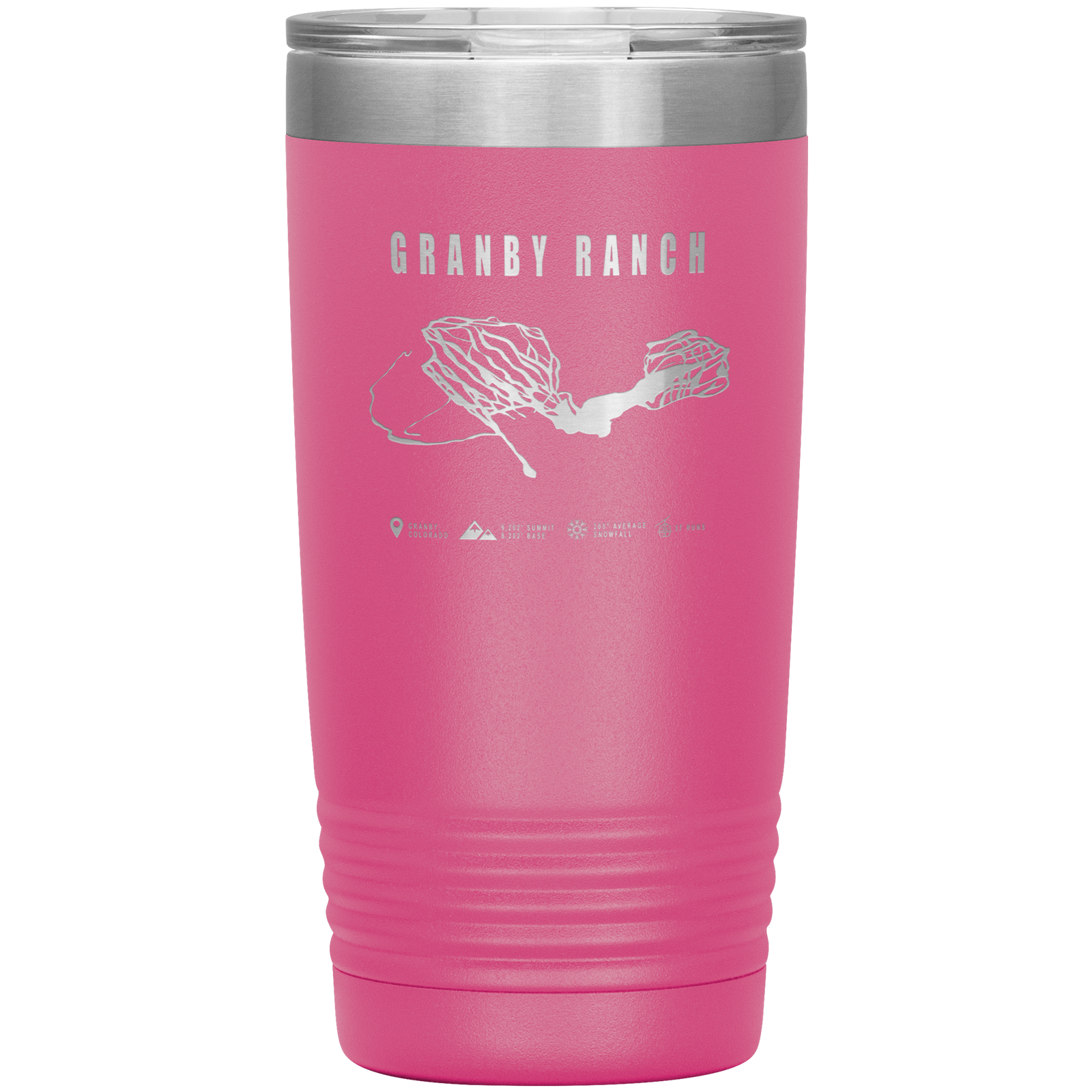 Granby Ranch Colorado Ski Trail Map 20oz Tumbler - Powderaddicts