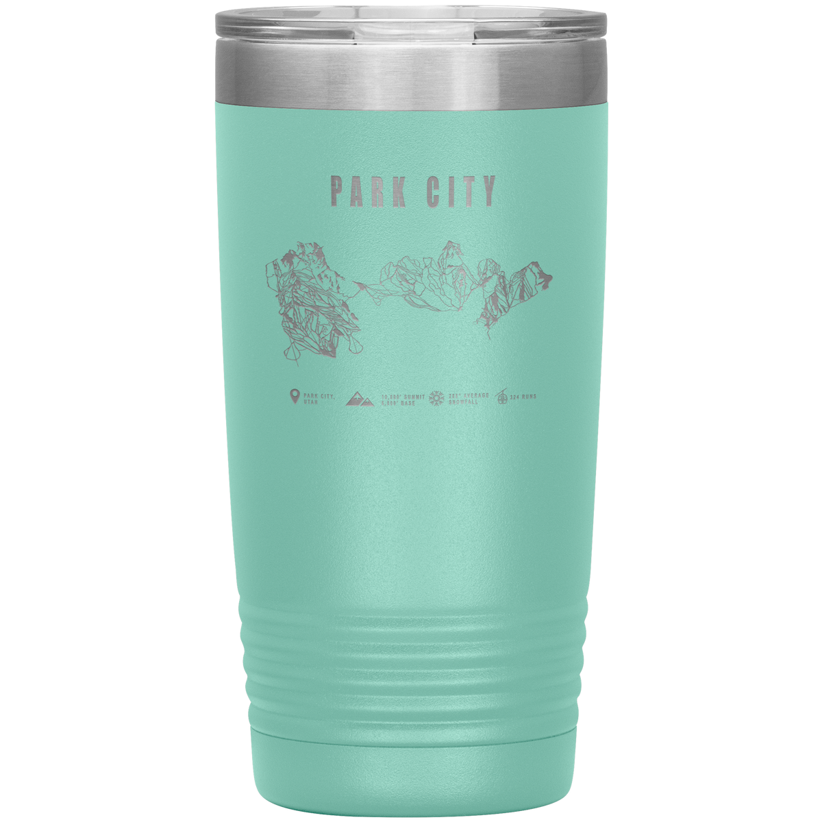 Park city,Utah Ski Trail Map 20oz Tumbler - Powderaddicts