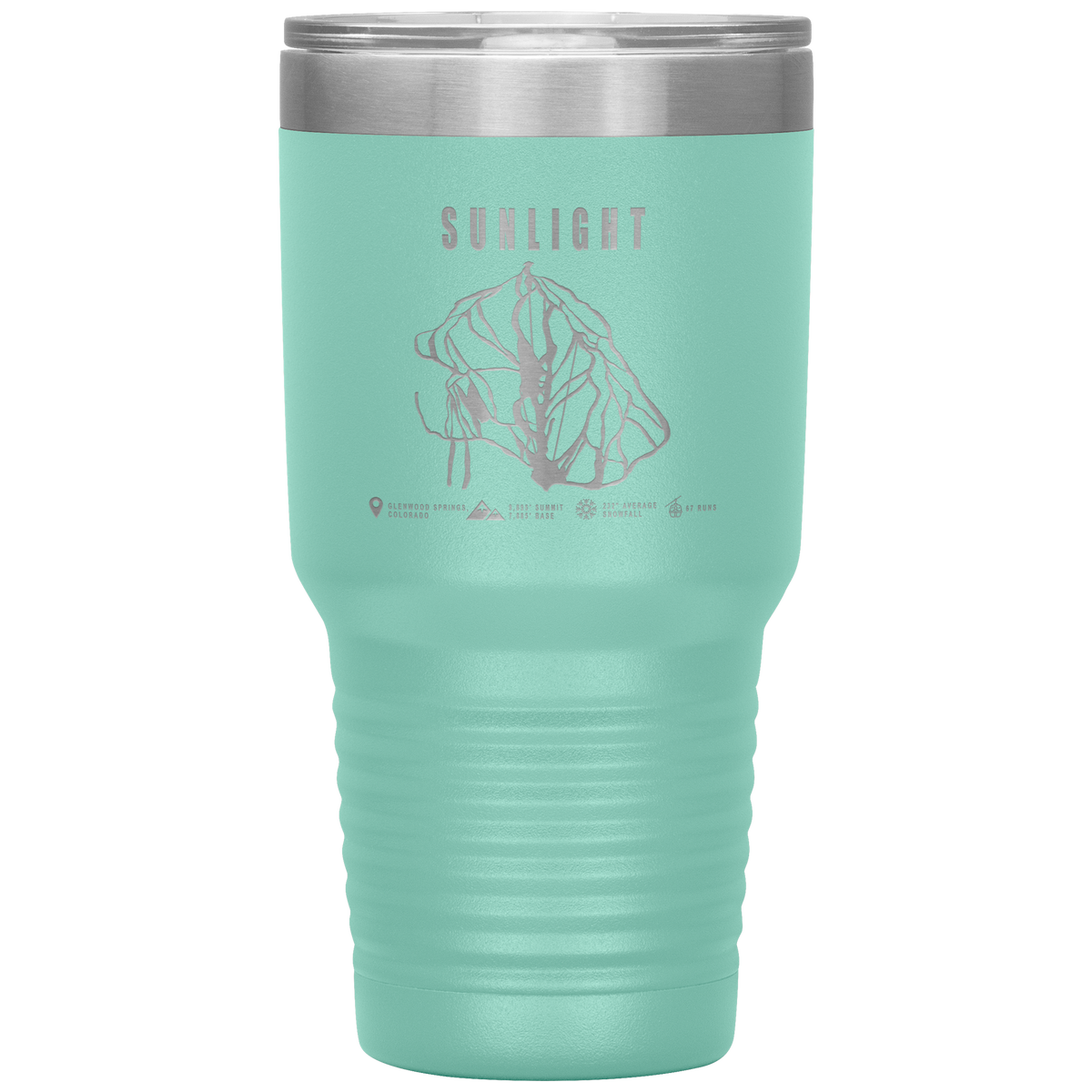 Sunlight Colorado Ski Trail Map 30oz Tumbler - Powderaddicts