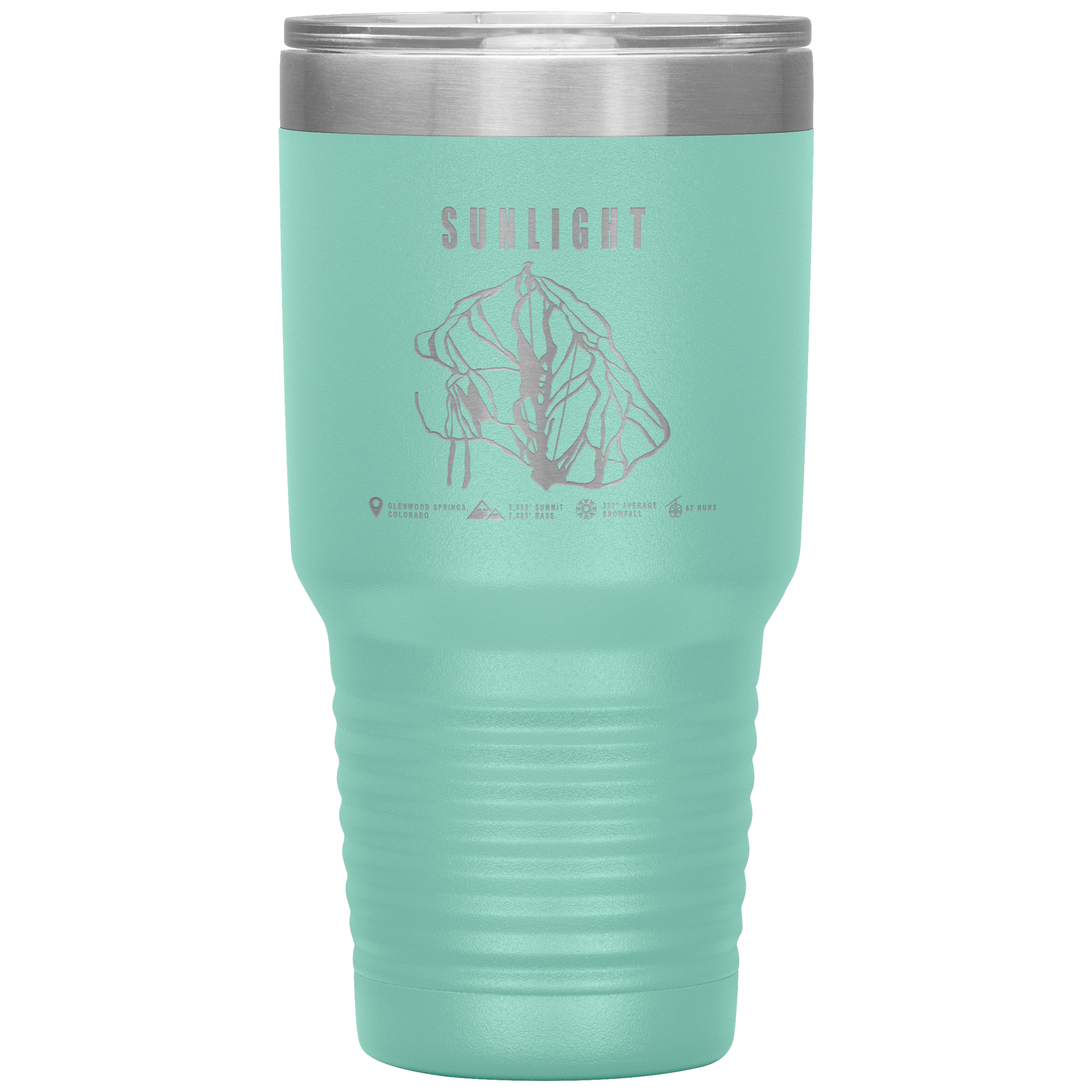 Sunlight Colorado Ski Trail Map 30oz Tumbler - Powderaddicts