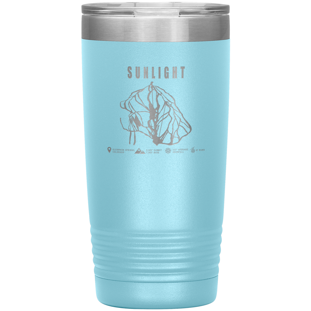 Sunlight Colorado Ski Trail Map 20oz Tumbler - Powderaddicts