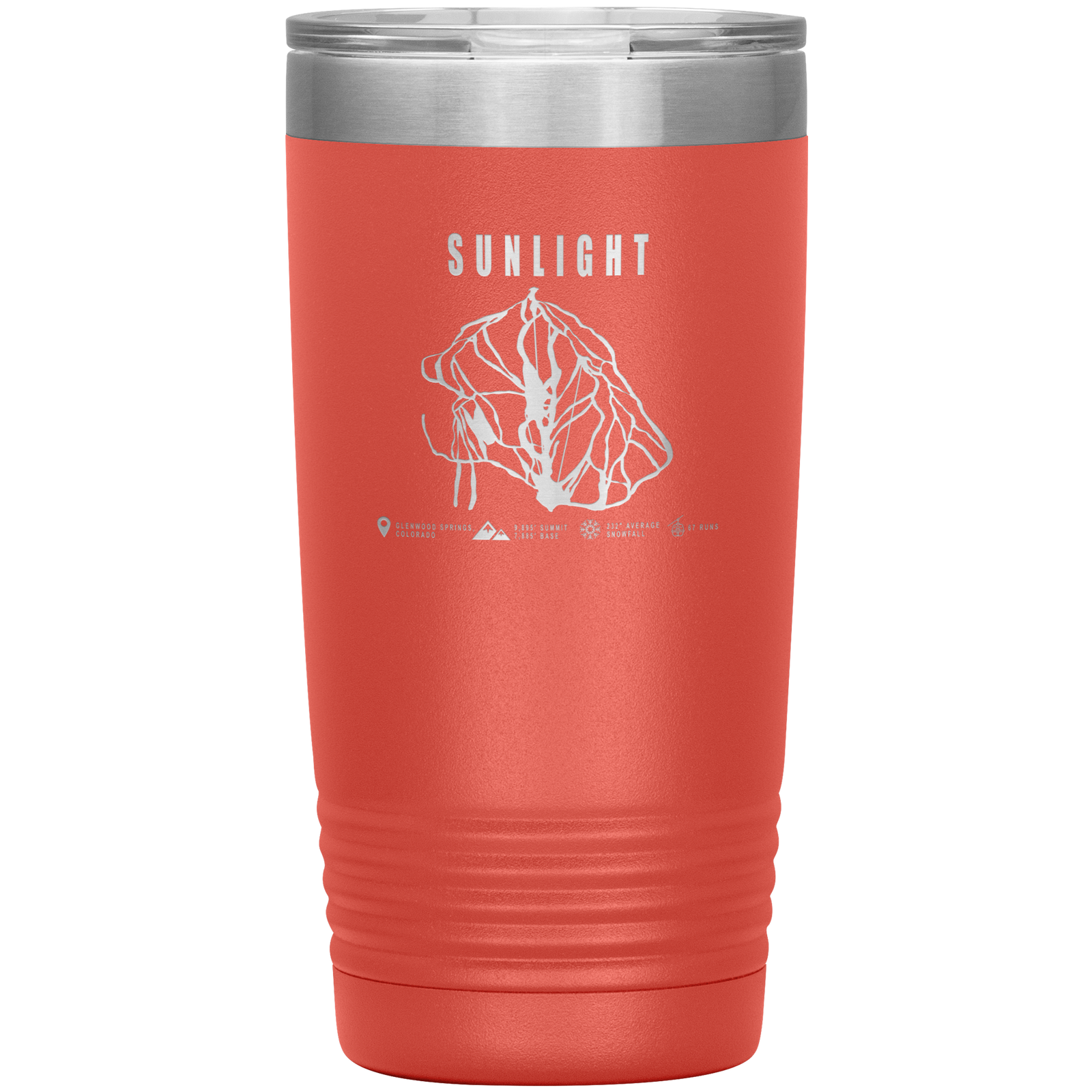 Sunlight Colorado Ski Trail Map 20oz Tumbler - Powderaddicts