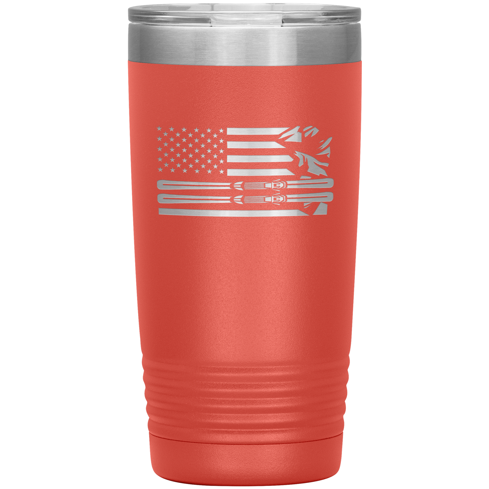 USA Ski Flag 20oz Tumbler - Powderaddicts
