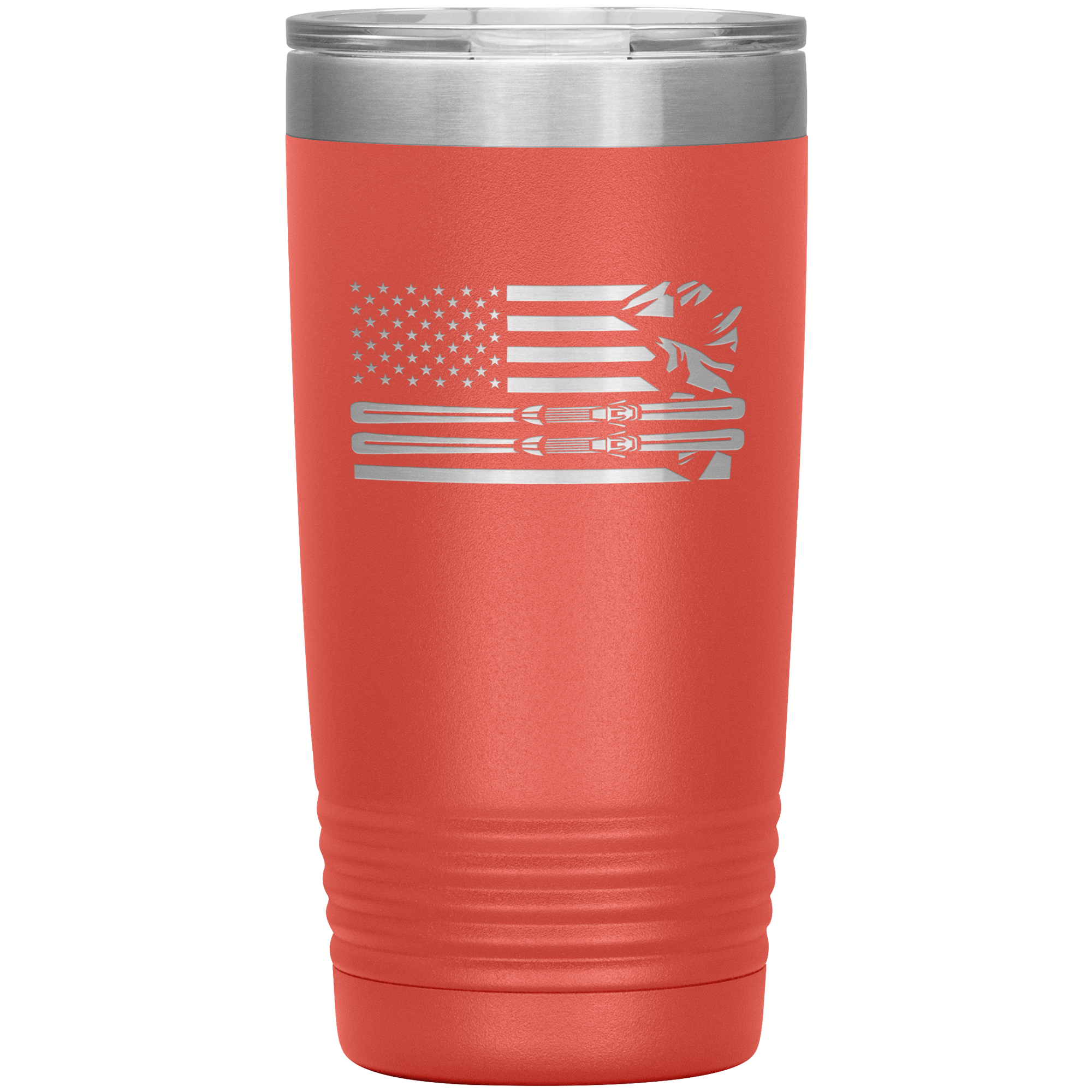USA Ski Flag 20oz Tumbler - Powderaddicts