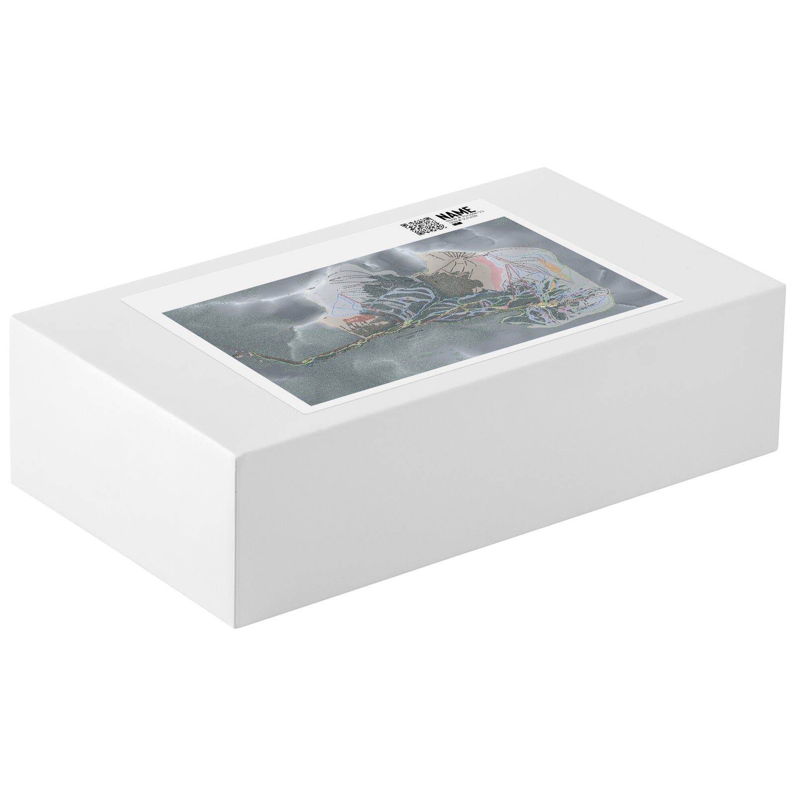 Banff Sunshine, Alberta Ski Resort Map Printed Puzzle - Powderaddicts