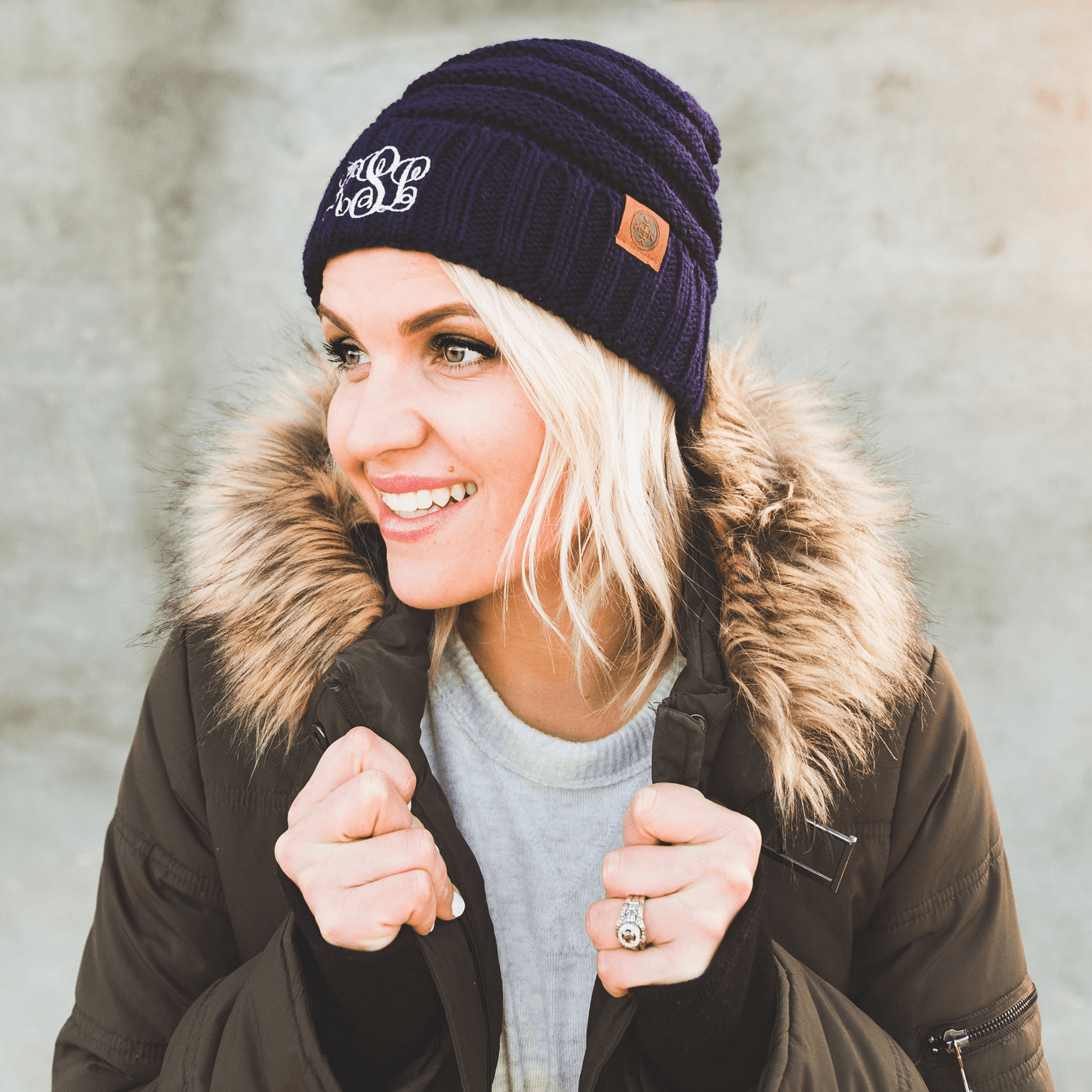 Custom Monogram Beanie - Powderaddicts