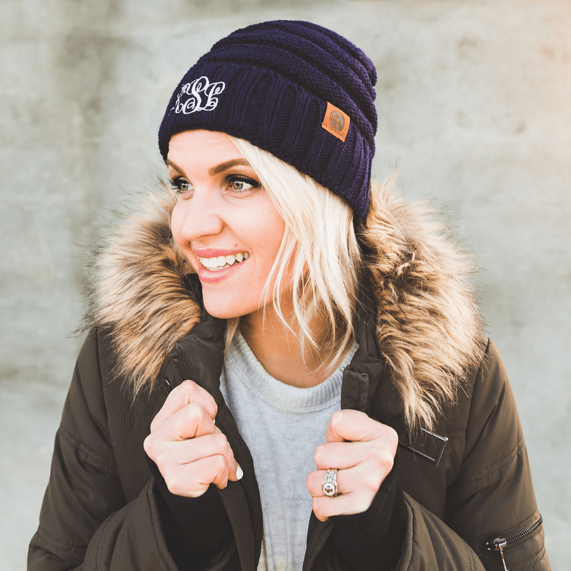 Monogramed Beanies, Gloves and Scarves