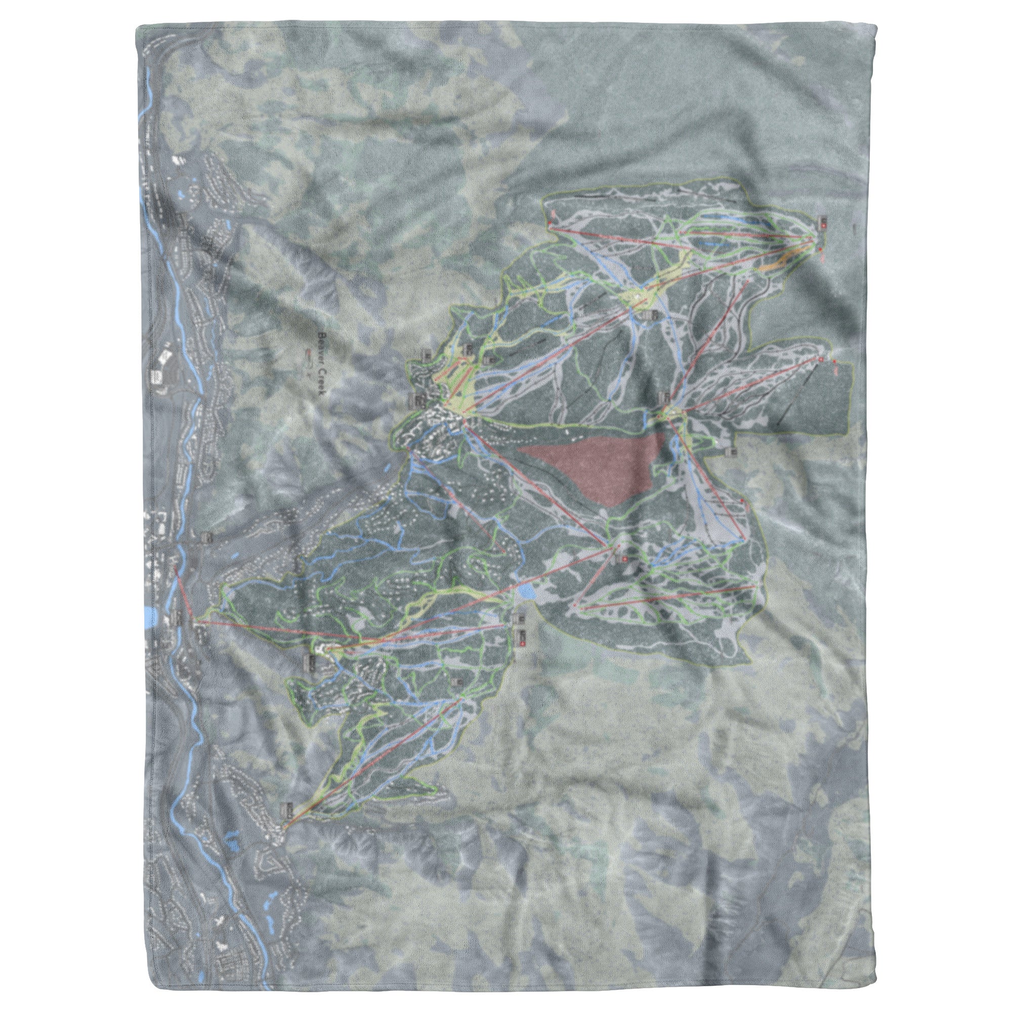 Beaver Creek, Colorado Ski Trail Map Blanket