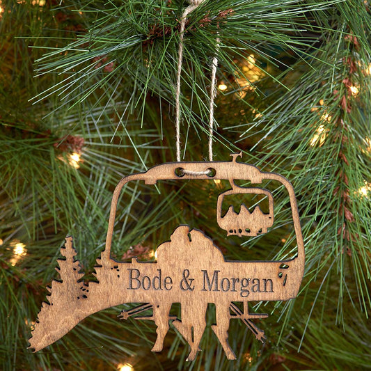 PERSONALIZED Chairlift Ski & Snowboard Couple Christmas Ornament (🇺🇸  Made In The USA) - Powderaddicts
