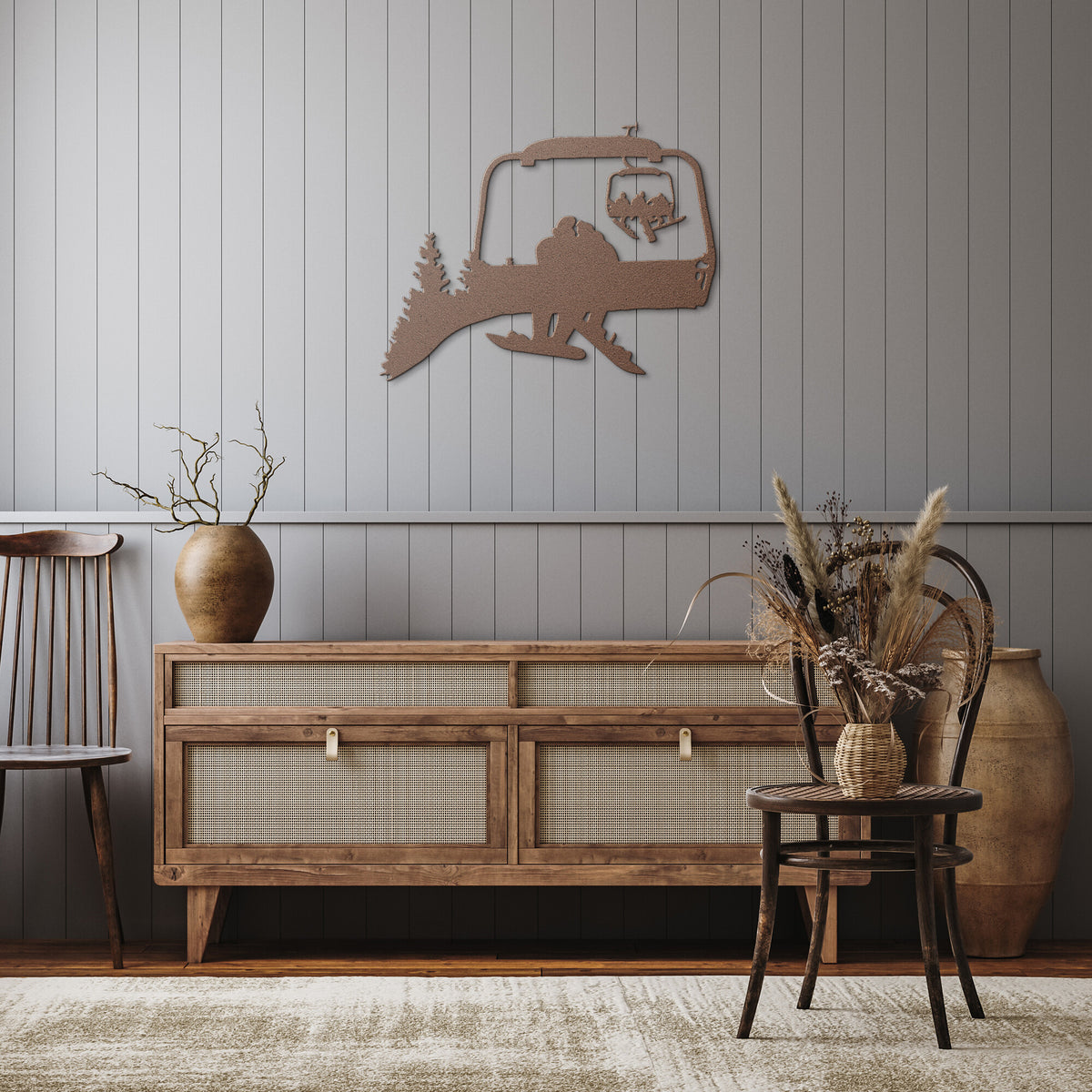 PERSONALIZED CHAIRLIFT SNOWBOARDING COUPLE METAL WALL ART (🇺🇸 MADE IN THE USA)