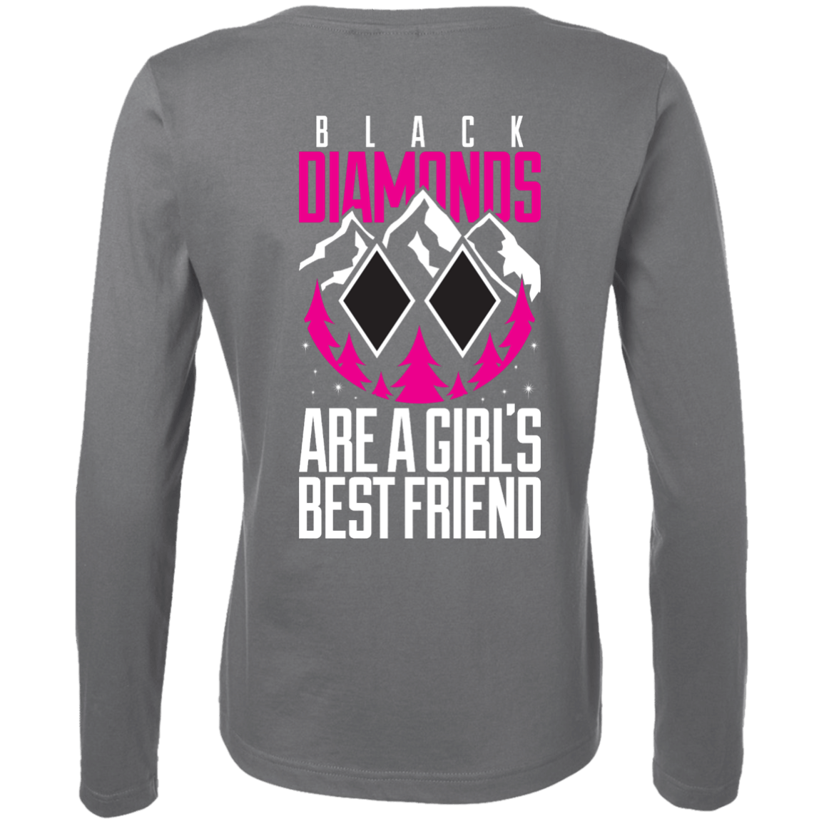 Black Diamonds Are Girl's Bestfriend v2 - Long Sleeves - Powderaddicts