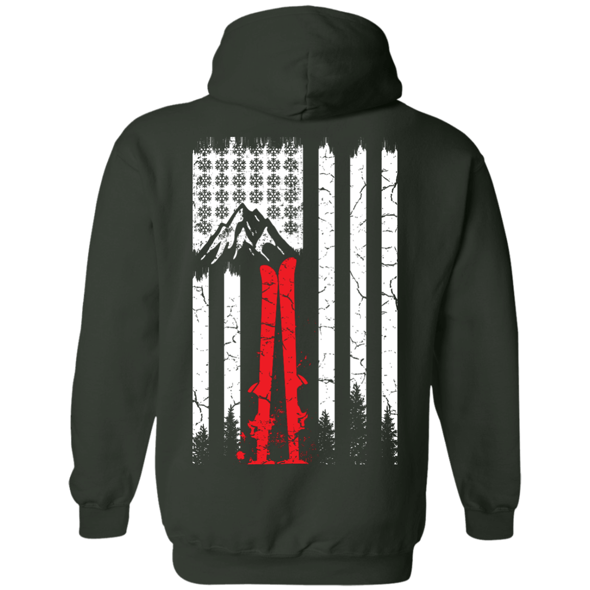 Snowflakes N Stripes Hoodies - Powderaddicts
