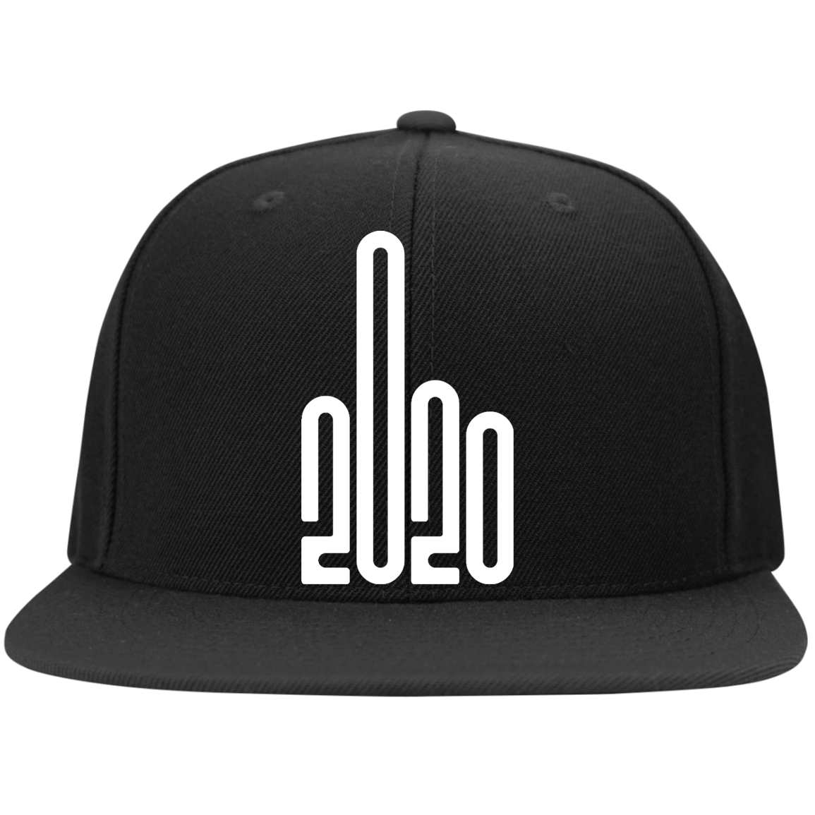 2020 Middle Finger Flat Bill High-Profile Snapback Hat - Powderaddicts