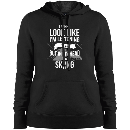 Skiing Ladies' Pullover Hooded Sweatshirt - Powderaddicts