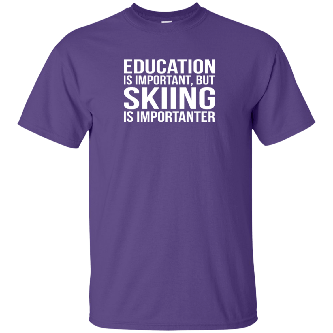 Education Is Important But Skiing Is Importanter Youth Tees - Powderaddicts